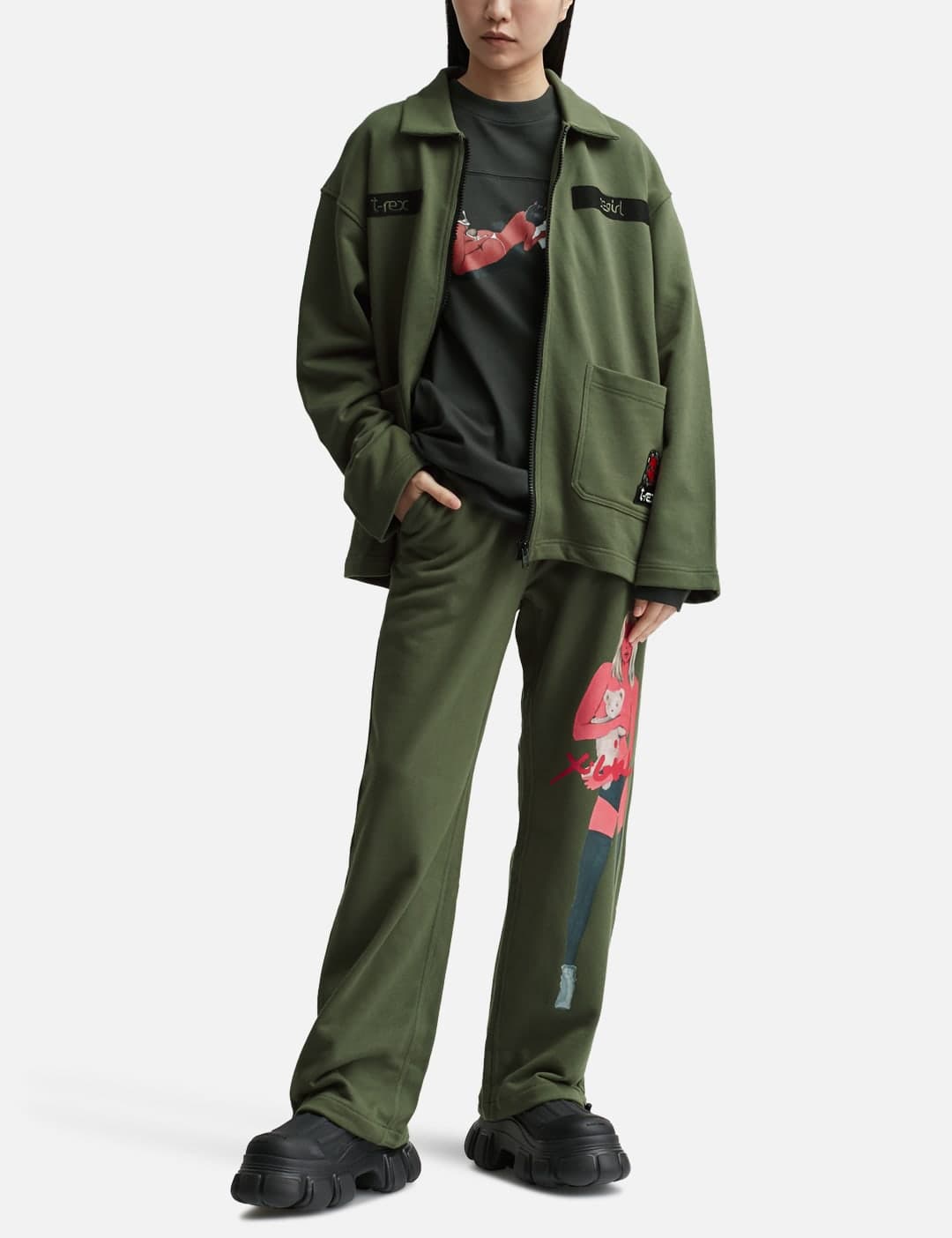X-Girl × T-REX Sweat Jacket view 4