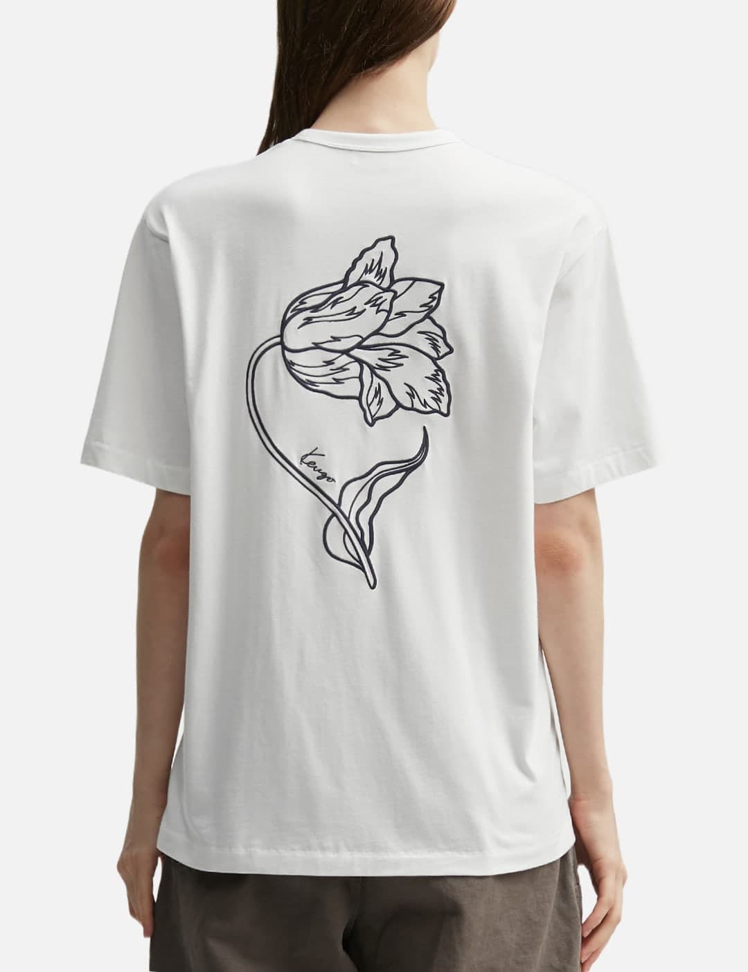 'KENZO Tulip' Embroidered T-Shirt view 2