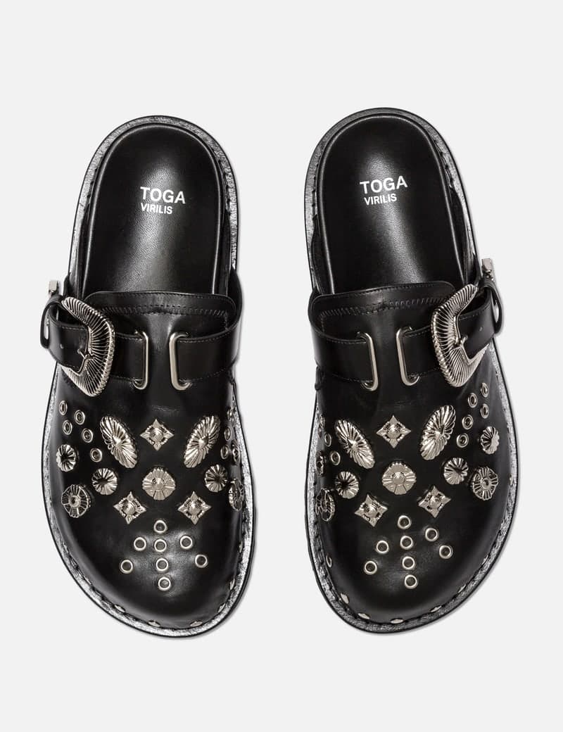 Studded Leather Slip-On Boots view 2