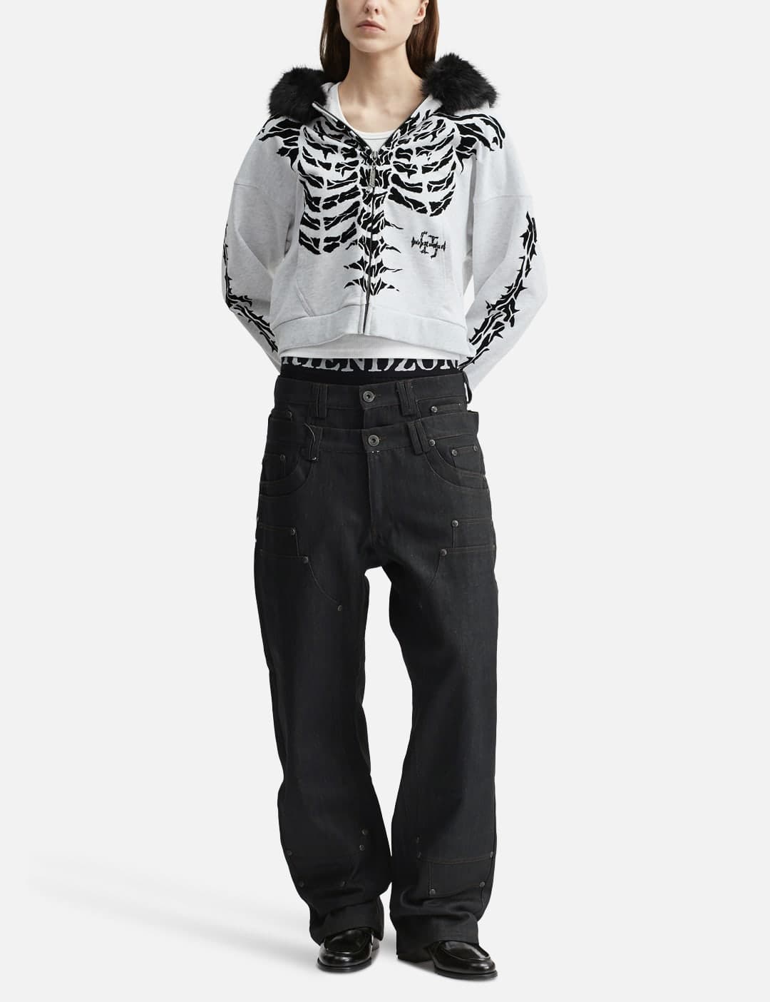 "Gideon" Double-Layered Workpants In Japanese Raw Blue Denim view 4