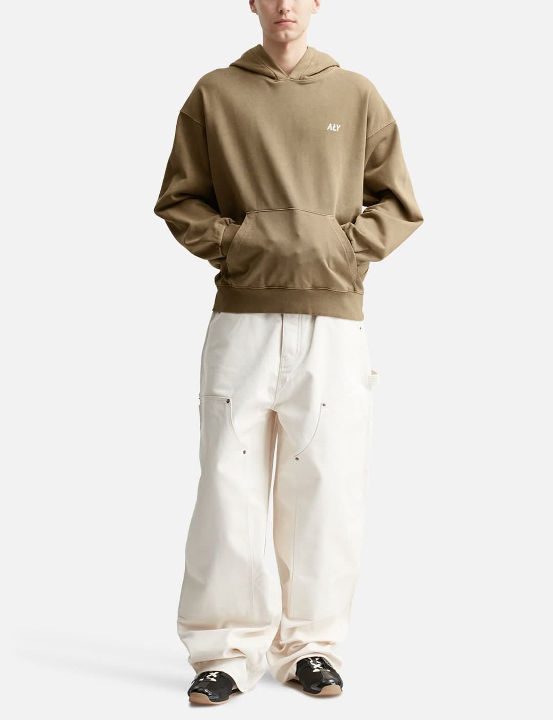 "Good Vibes Khaki Washed Out" Hoodie view 4