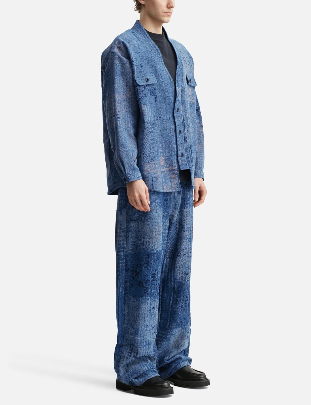 Boro Jaquard Wide Pants Rinse view 5