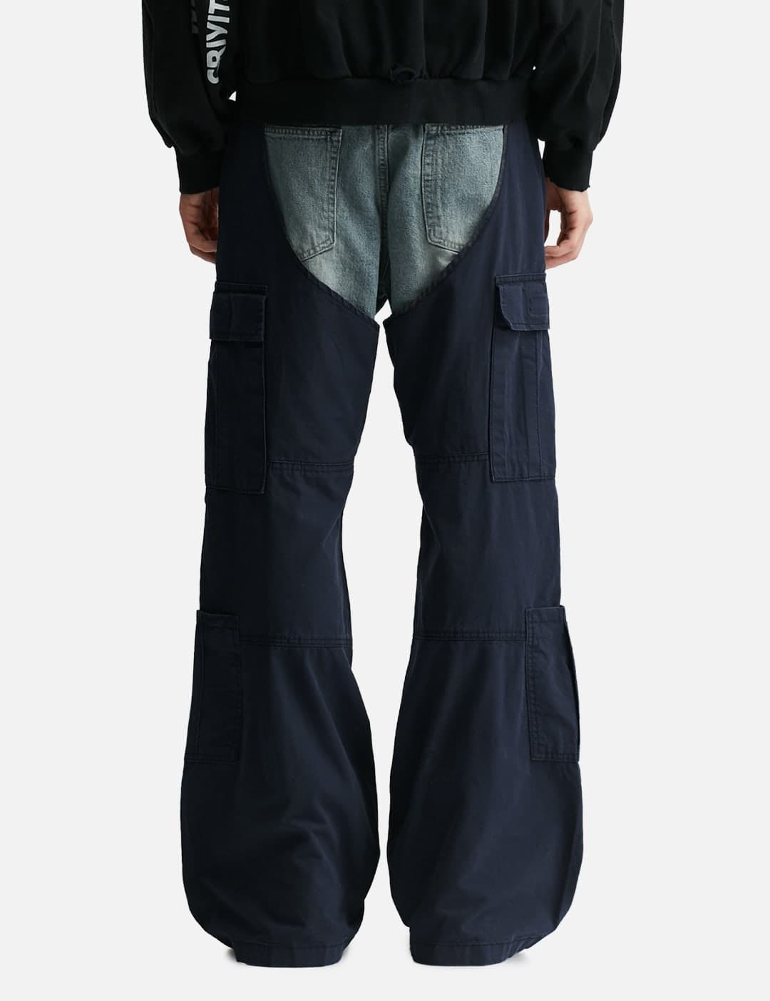 Biker Cargo Denim Pants view 4