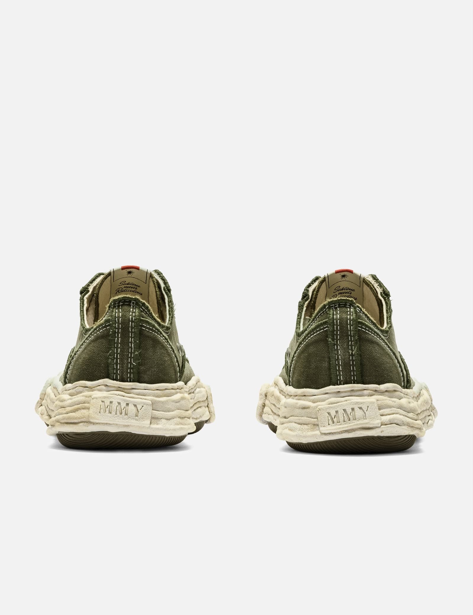 "PETERSON23" Original Sole Vintage Effect Embroidered Canvas Low-Top Sneaker view 3