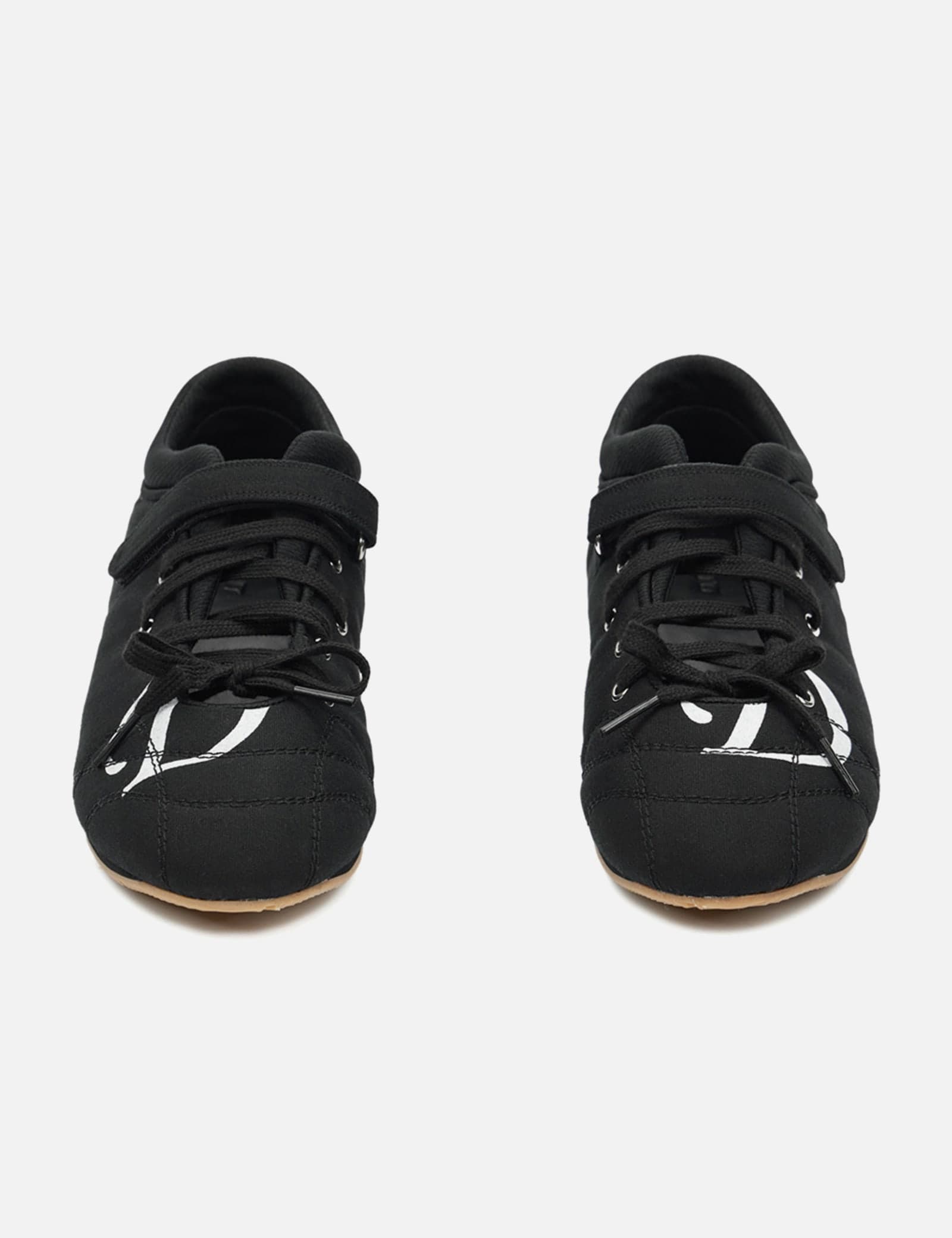 D Logo Lace Up Mozzi Shoes In Black view 2