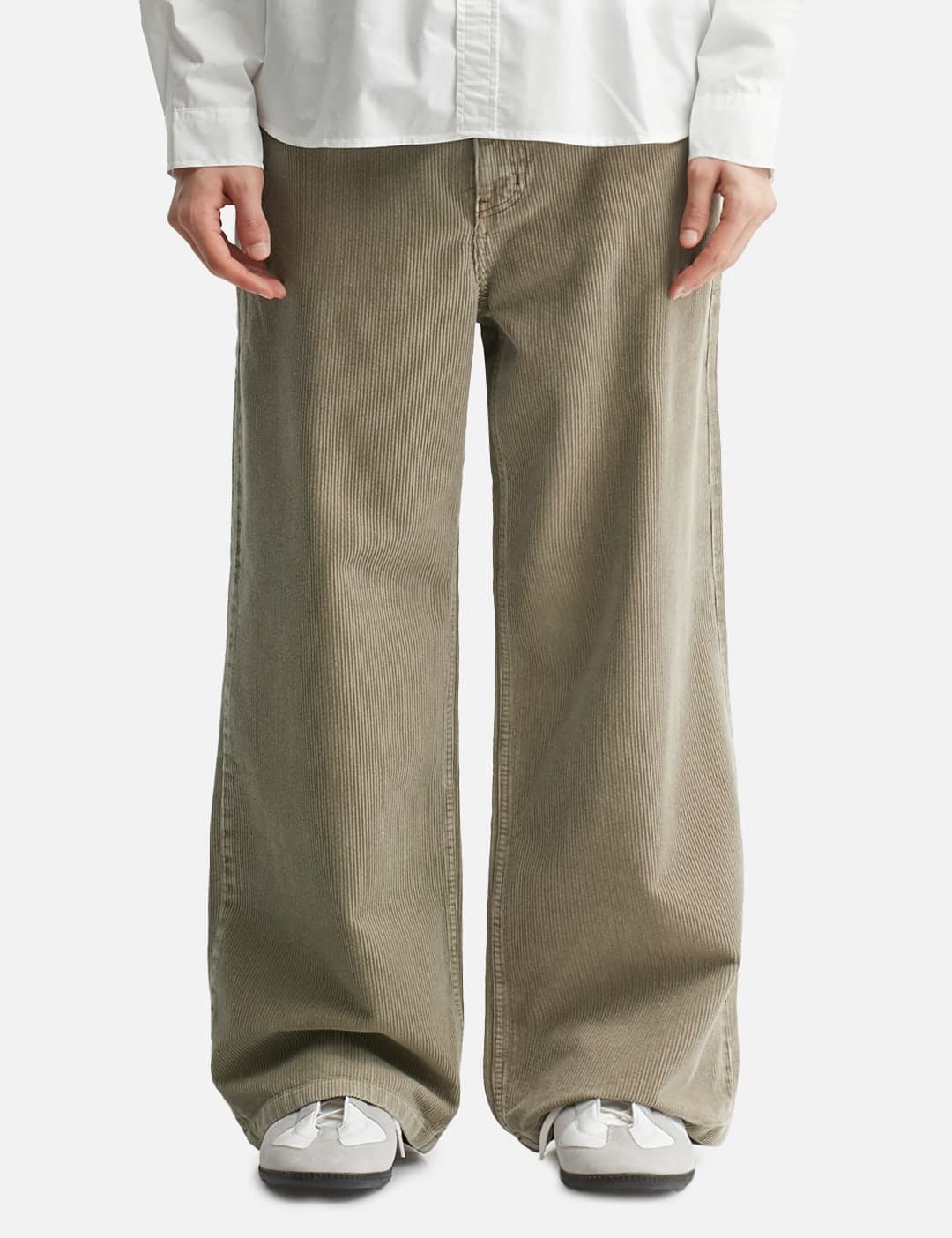 Corduroy Washed Semi Wide Pants view 3