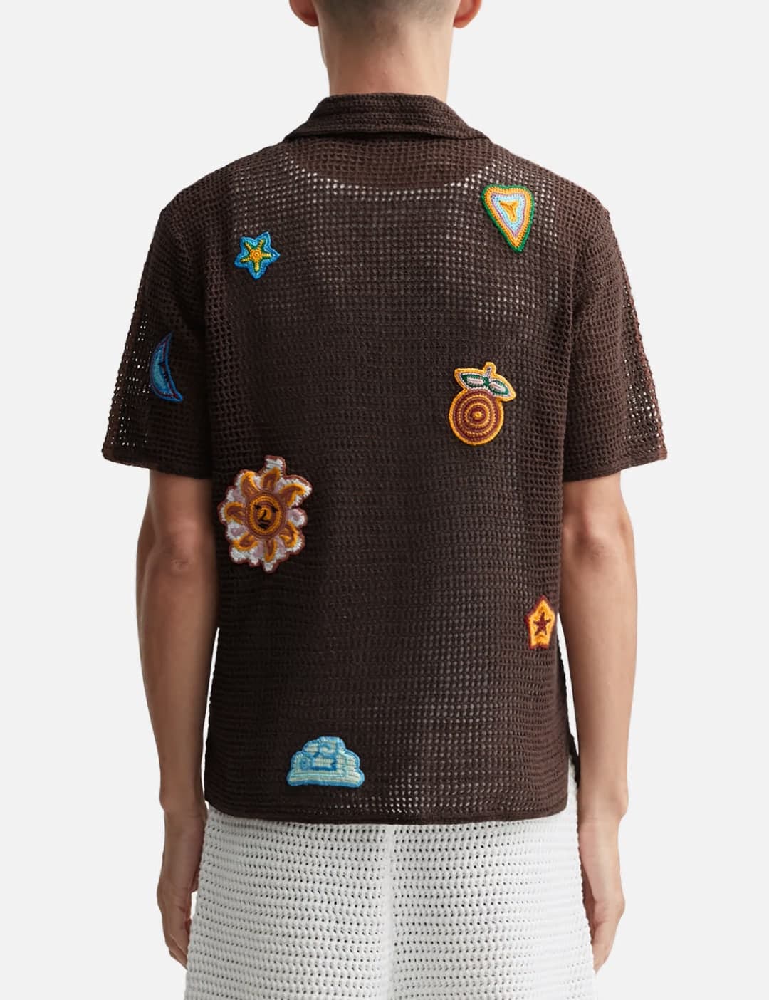 Motif Crochet Polo Shirt view 4