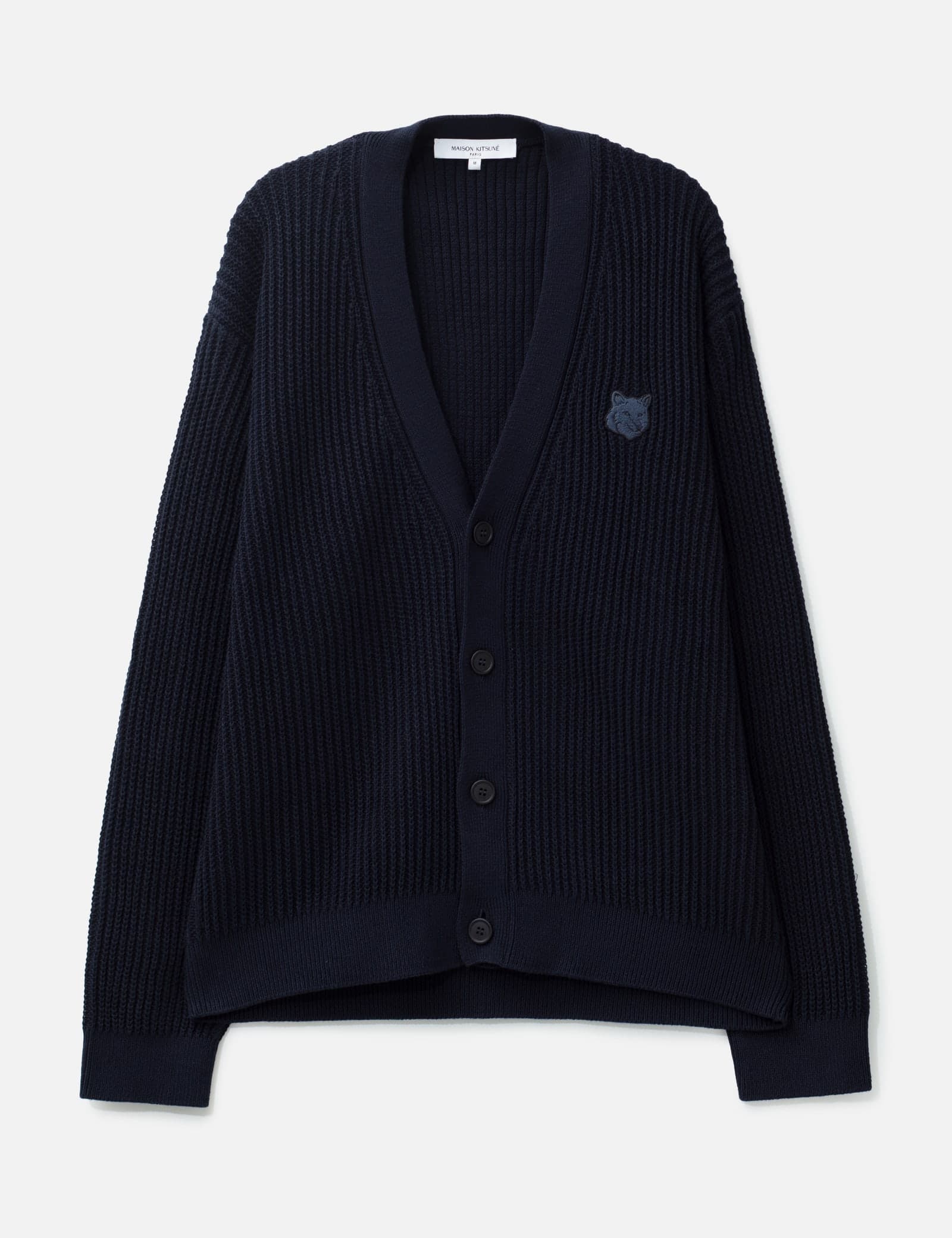 Fox Head Cotton Ribbed Cardigan view 1