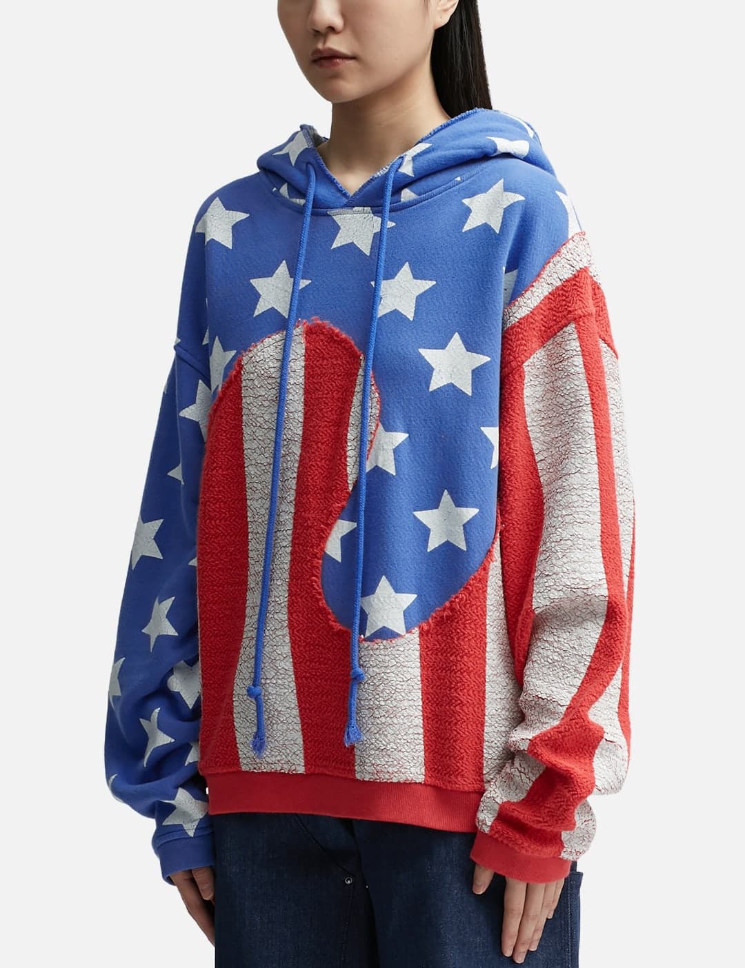 Unisex Stars And Stripes Swirl Hoodie Knit view 7