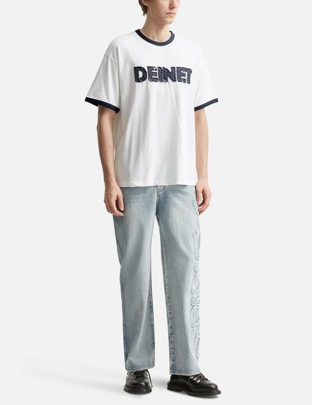 Overfit Logo Ringer T-Shirts view 5