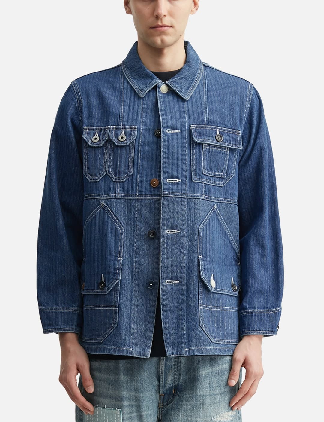 Patchwork Coverall Jacket 3YR Wash view 2