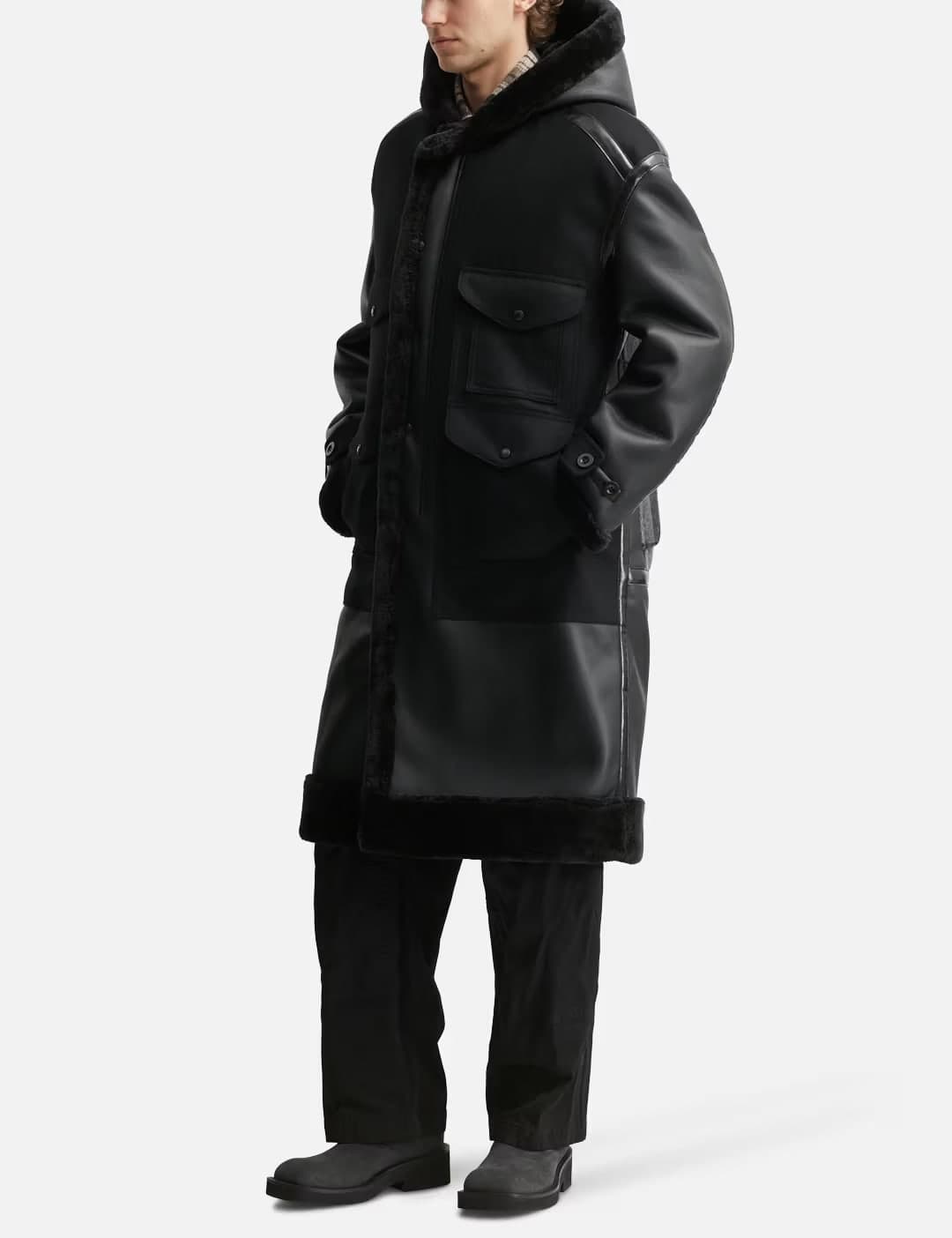 X Filson Faux Shearling Hooded Coat view 5