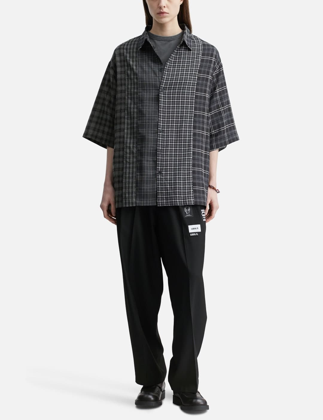 Check Mixed Short Sleeve Shirt view 3