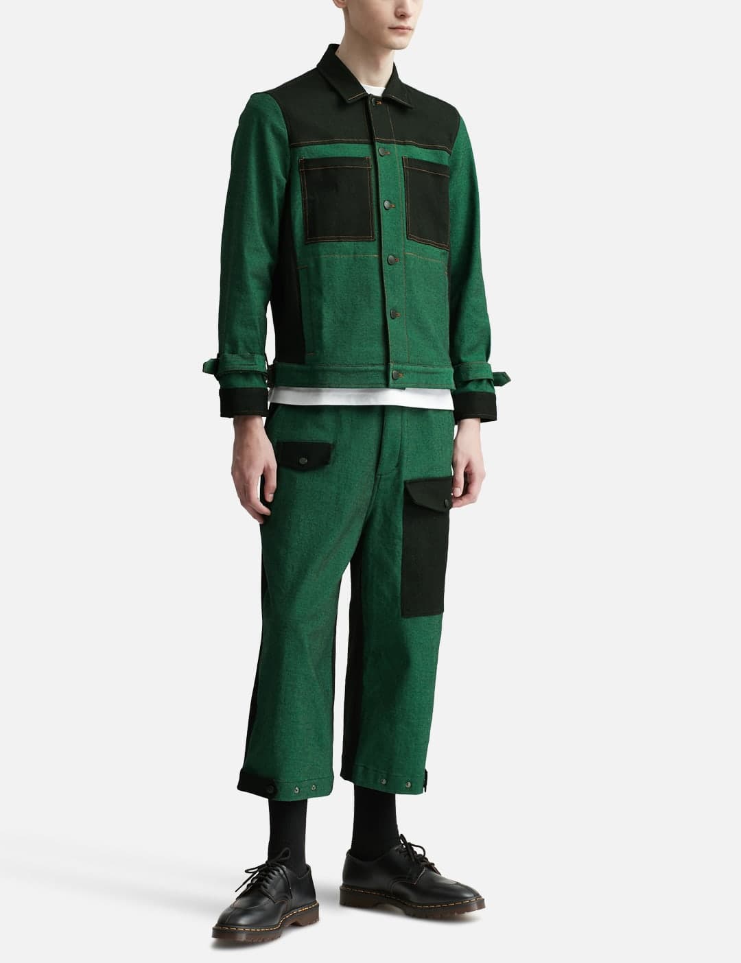 Unisex Two Tone Wide Leg Pants view 5