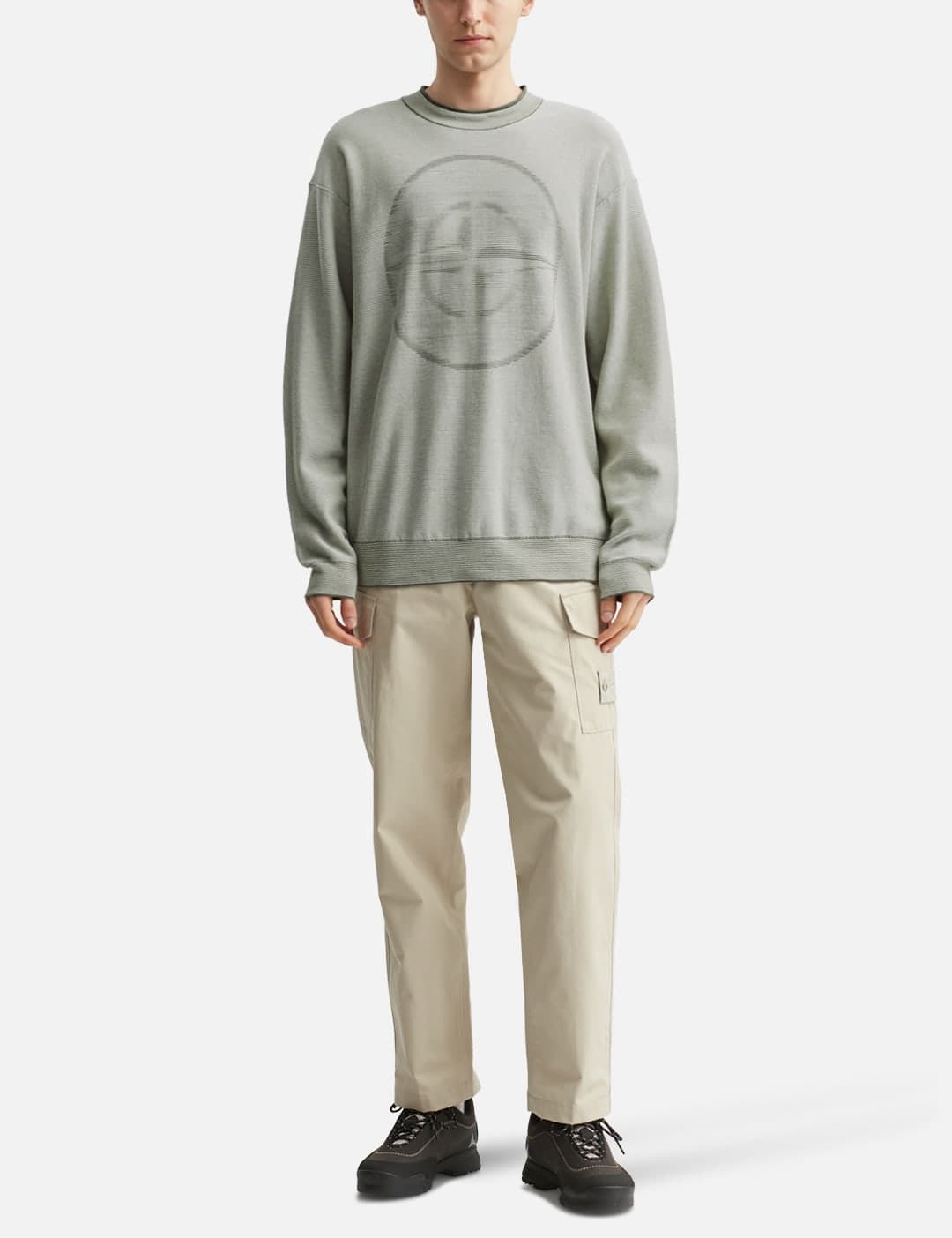 Blurred Emblem Knit Sweater view 5
