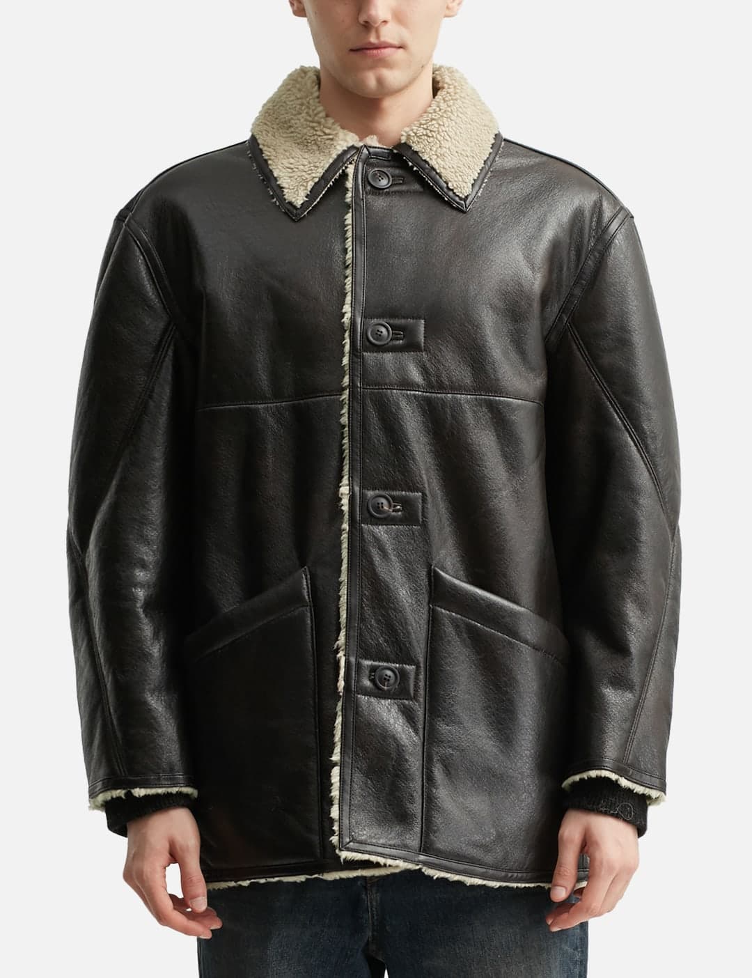 Reversible Fake Shearling Coat view 5