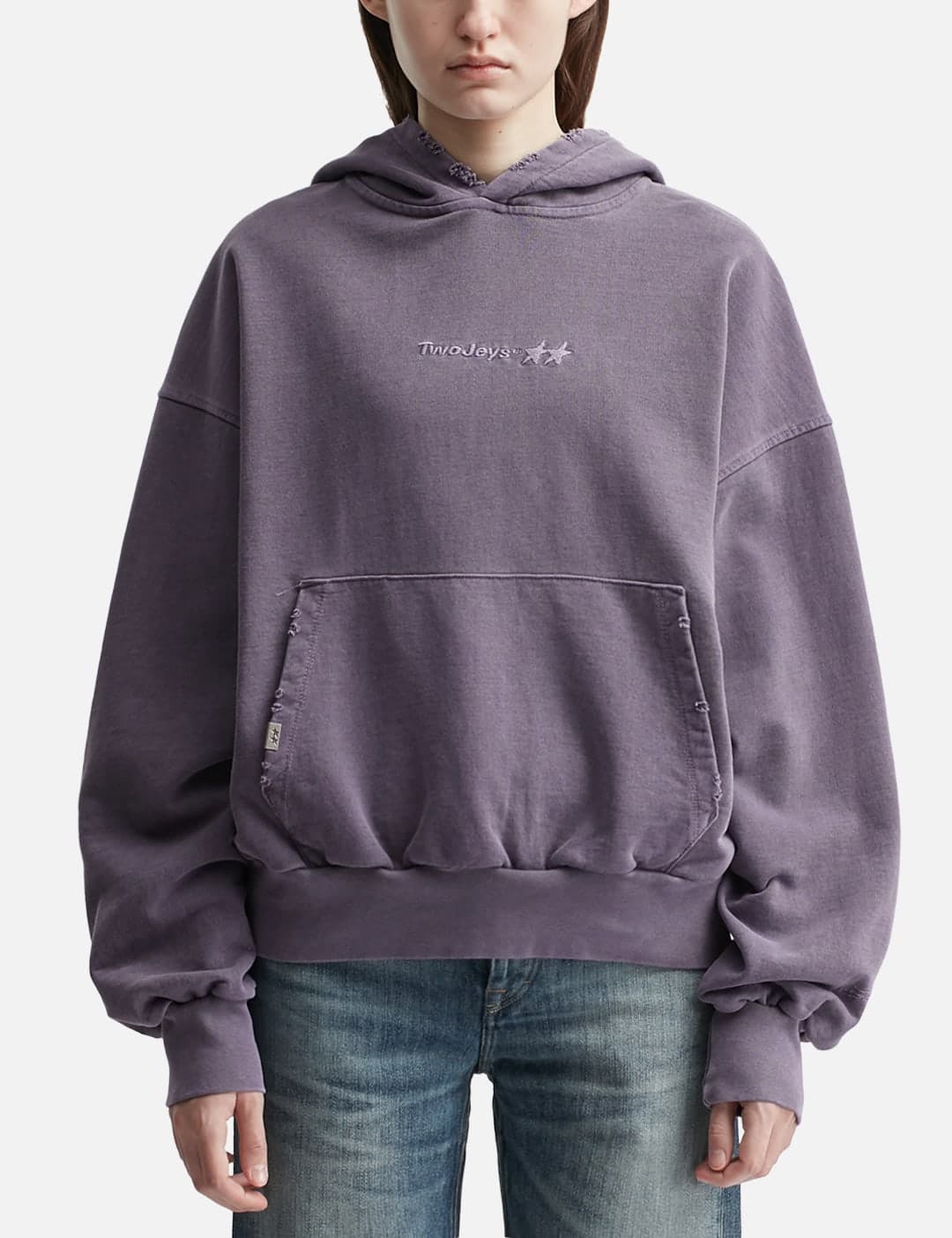 Pigment Dyed Purple Icon Hoodie view 3