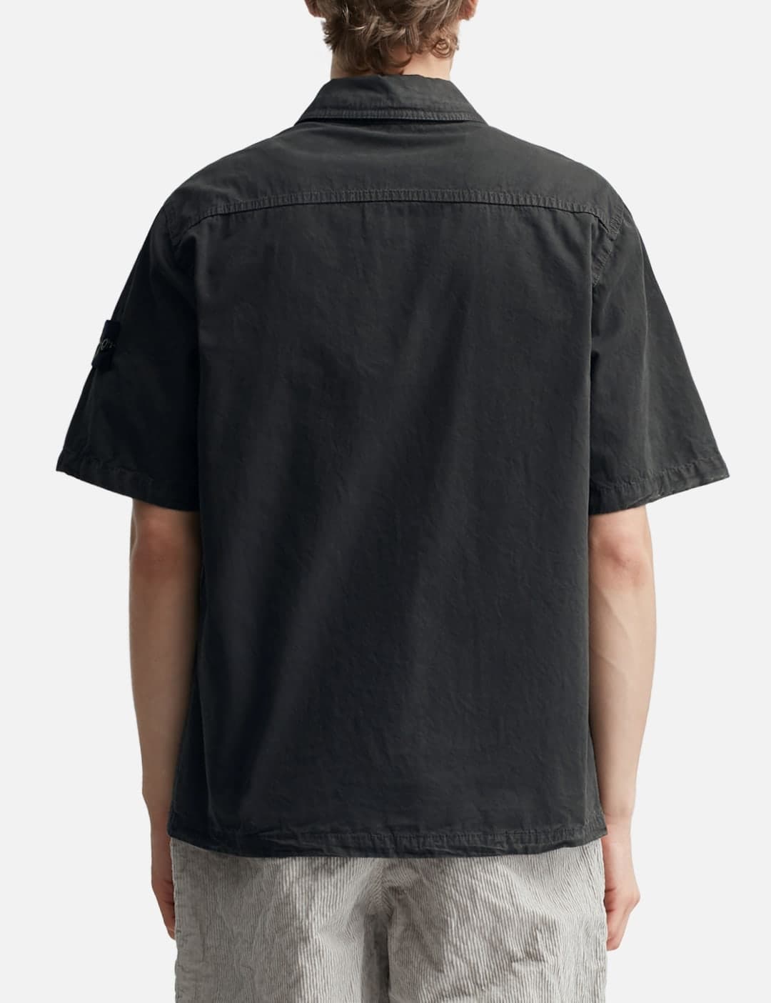Brushed Organic Cotton Canvas 'Old' Effect Shirt view 4