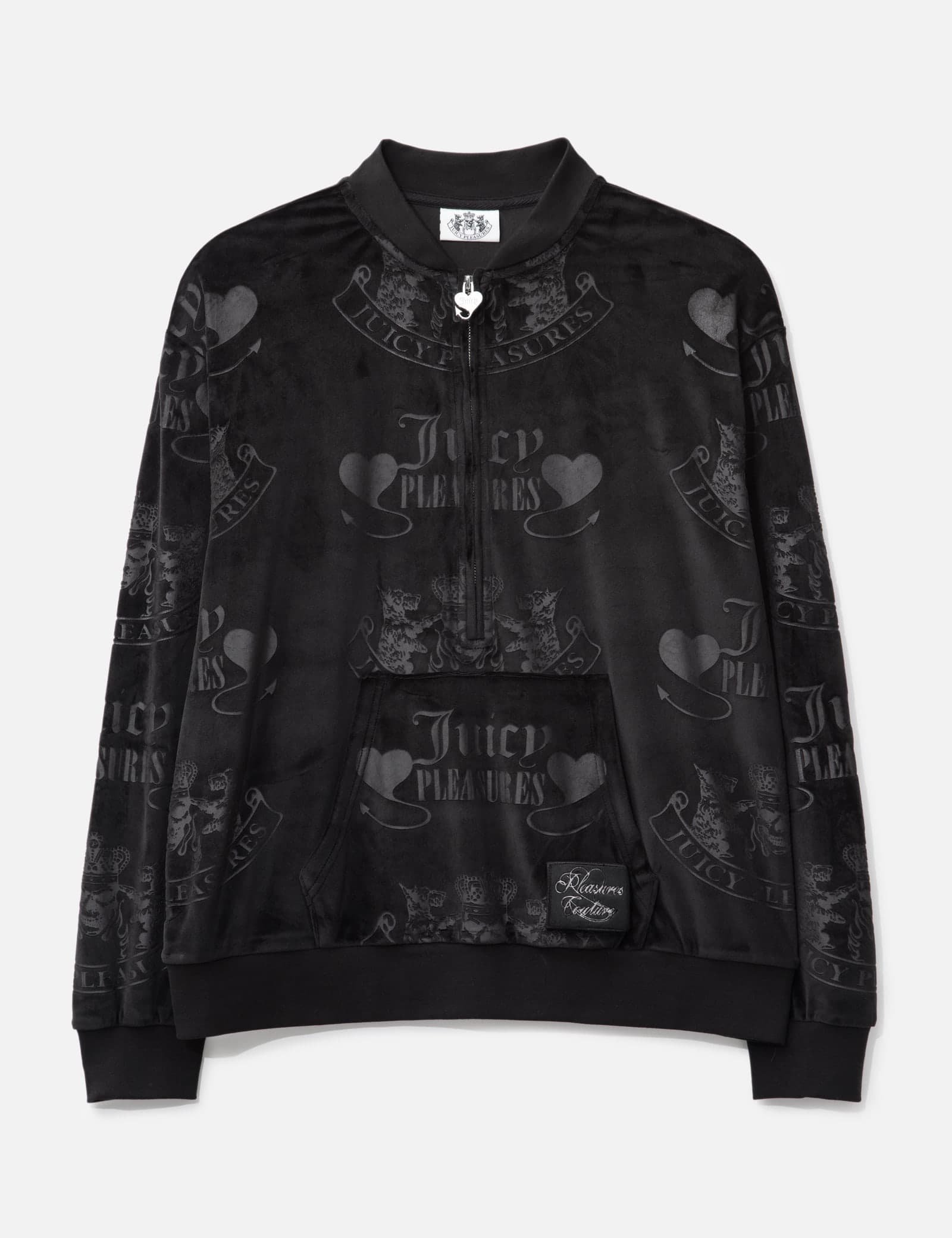 X Juicy Couture Crest Velour Quarter Zip view 1
