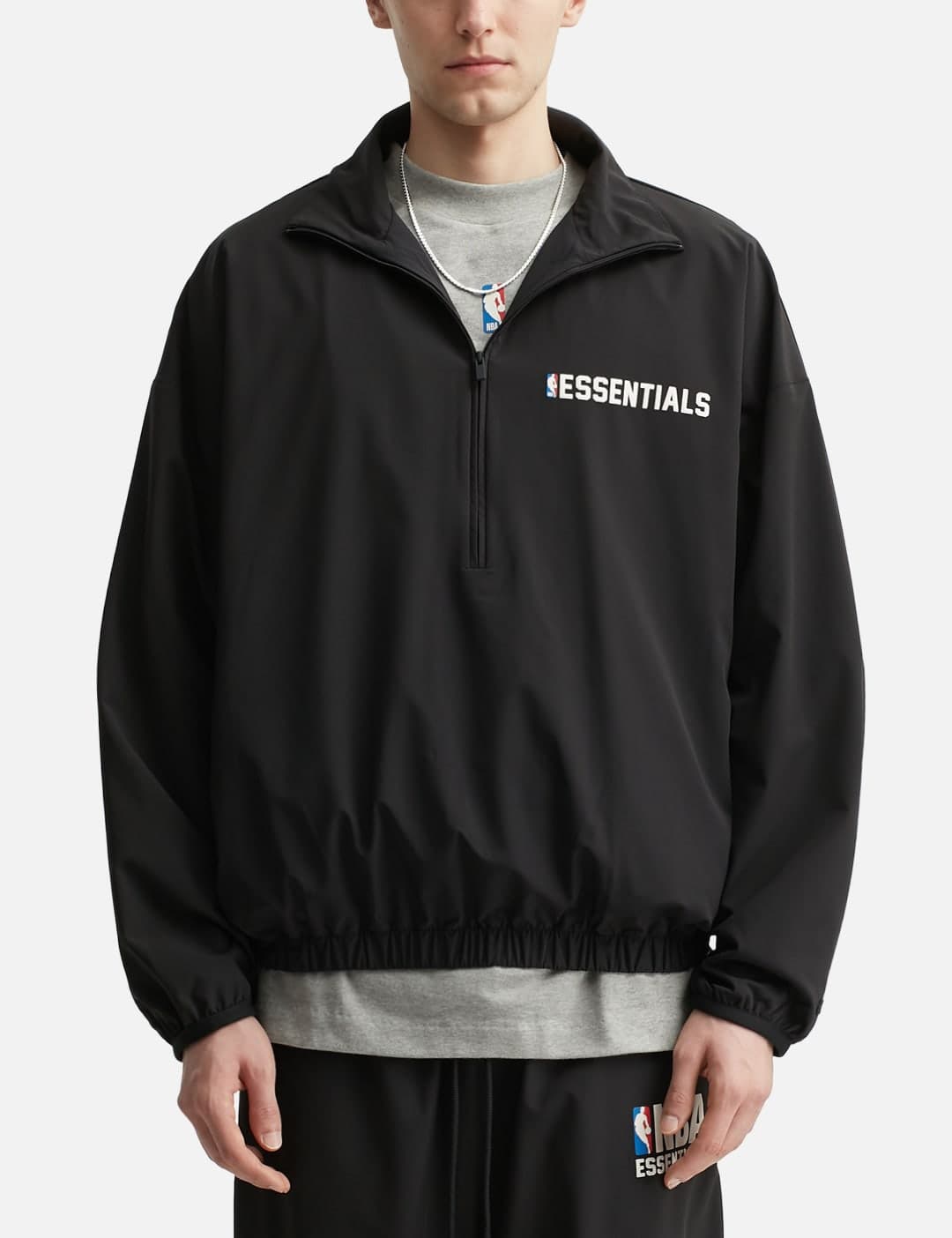 X NBA Nylon 1/2 Zip Track Jacket view 2