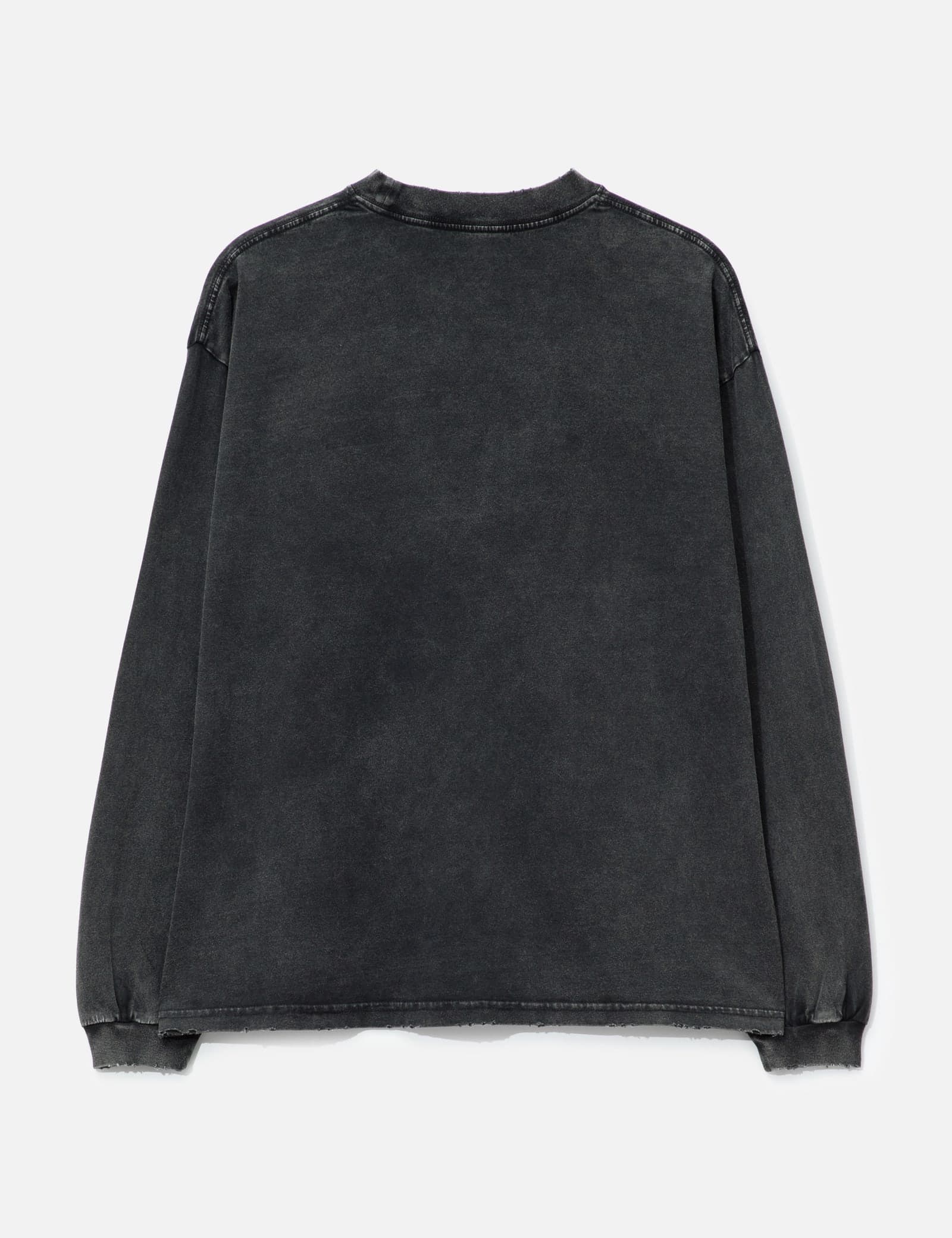 "Logo" Washed Long Sleeve Tee