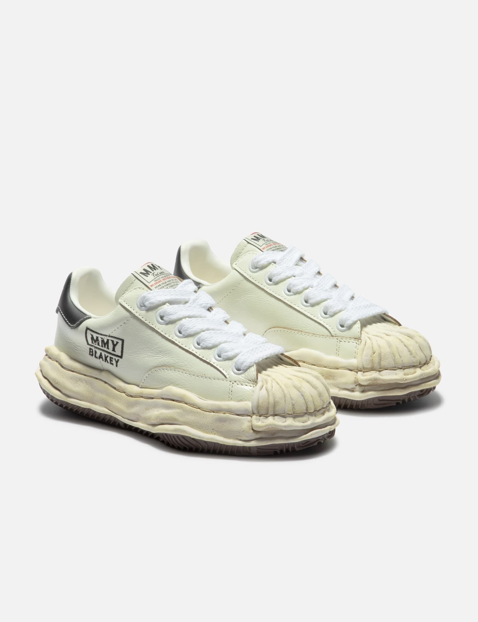 "BLAKEY" OG Sole Wrinkled Leather Low-Top Sneakers view 4