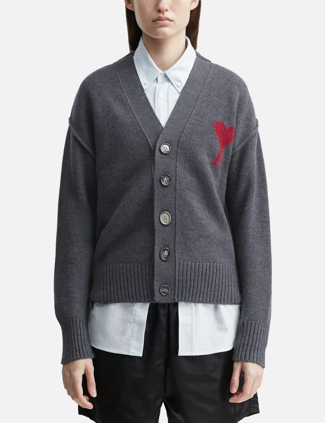 Cardigan With Contrasted Ami De Coeur