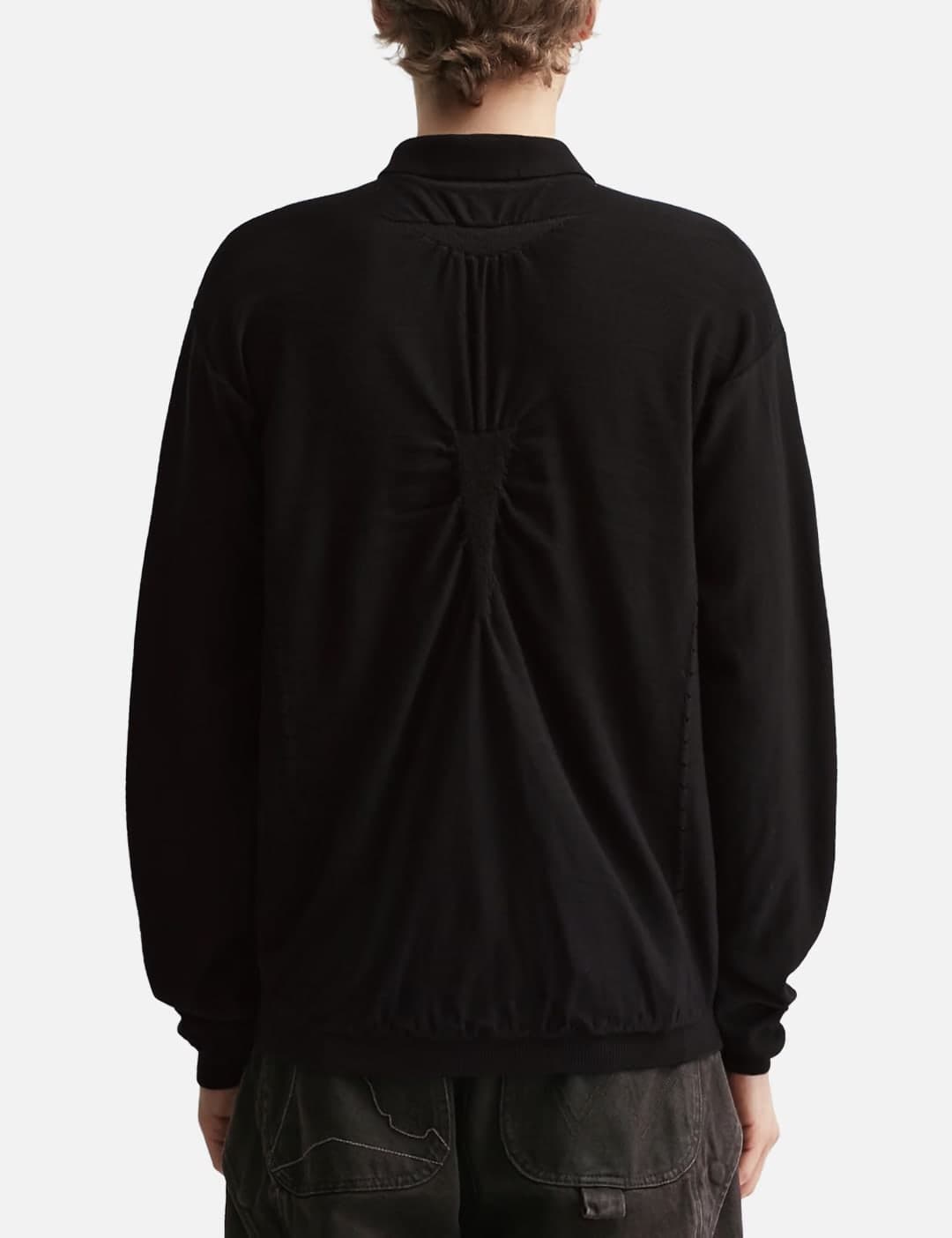 Pinched Wool Knit Polo view 4