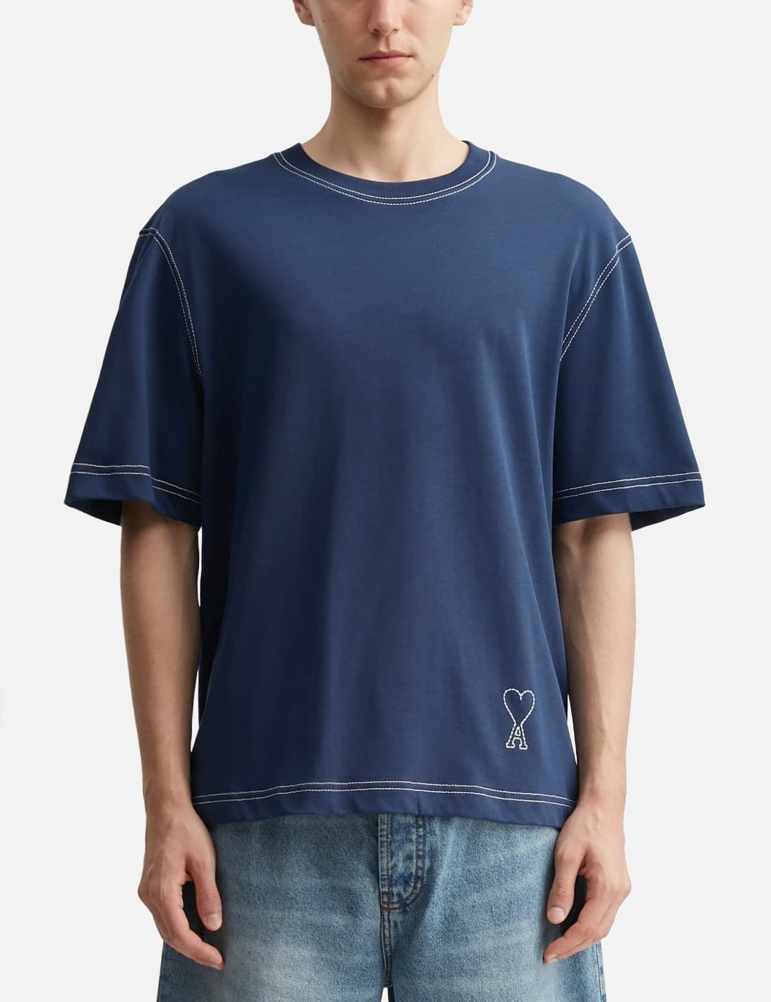 Cotton Topstitching Ami De Coeur T-Shirt view 2