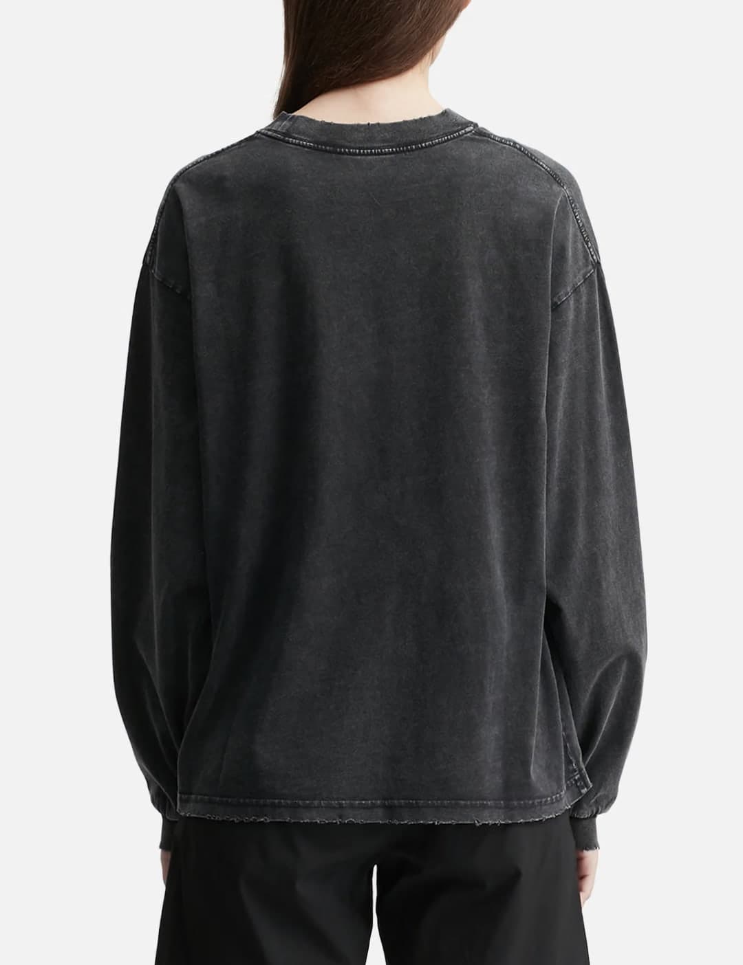 "Logo" Washed Long Sleeve Tee view 2