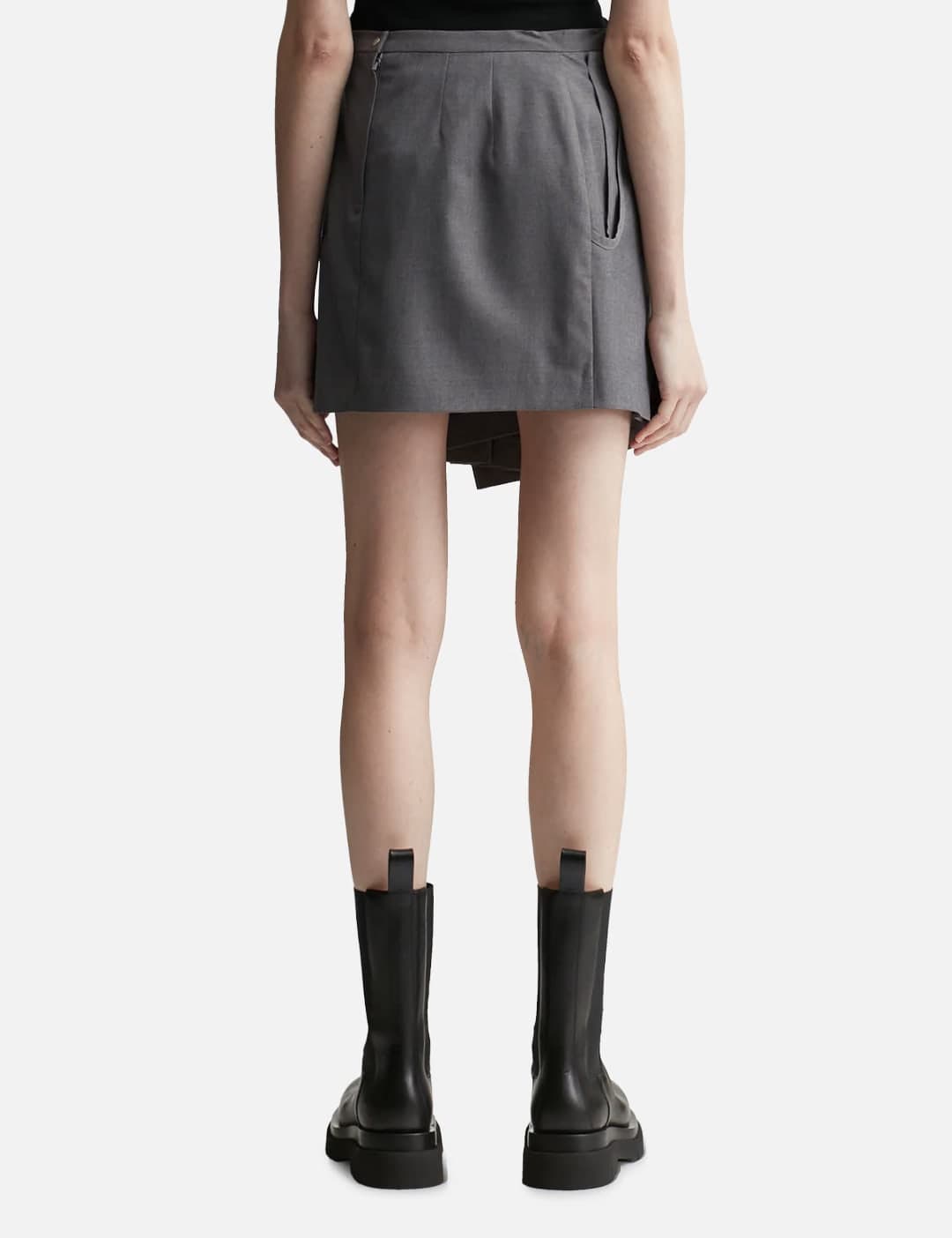 Fold-Detail Pleats Mini Skirt view 3