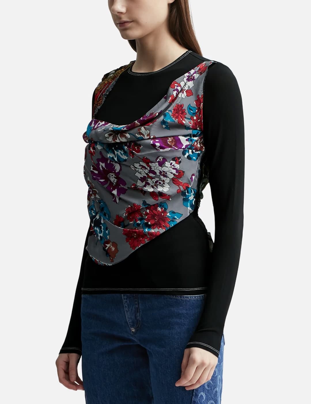 Regenerated Silk Scarves Draped Top view 2