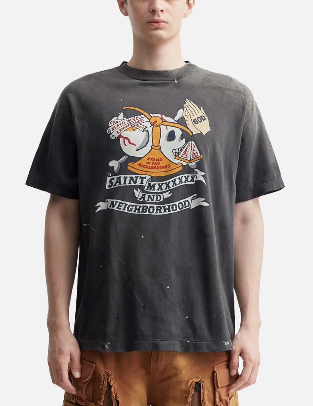 Mxxxxxx × NEIGHBORHOOD STHD.Pray Short Sleeve T-Shirt view 3