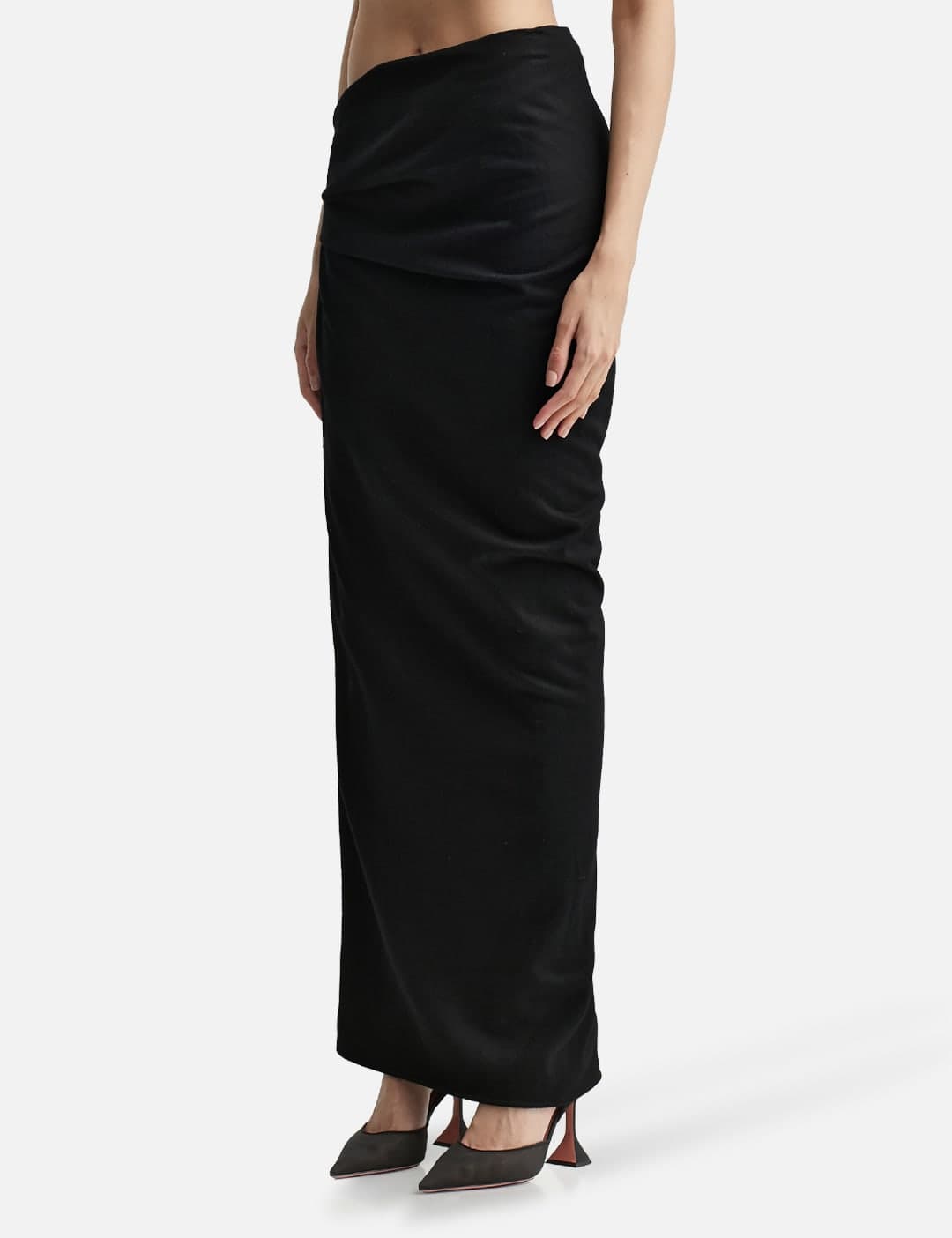 Wool Skirt Black view 2