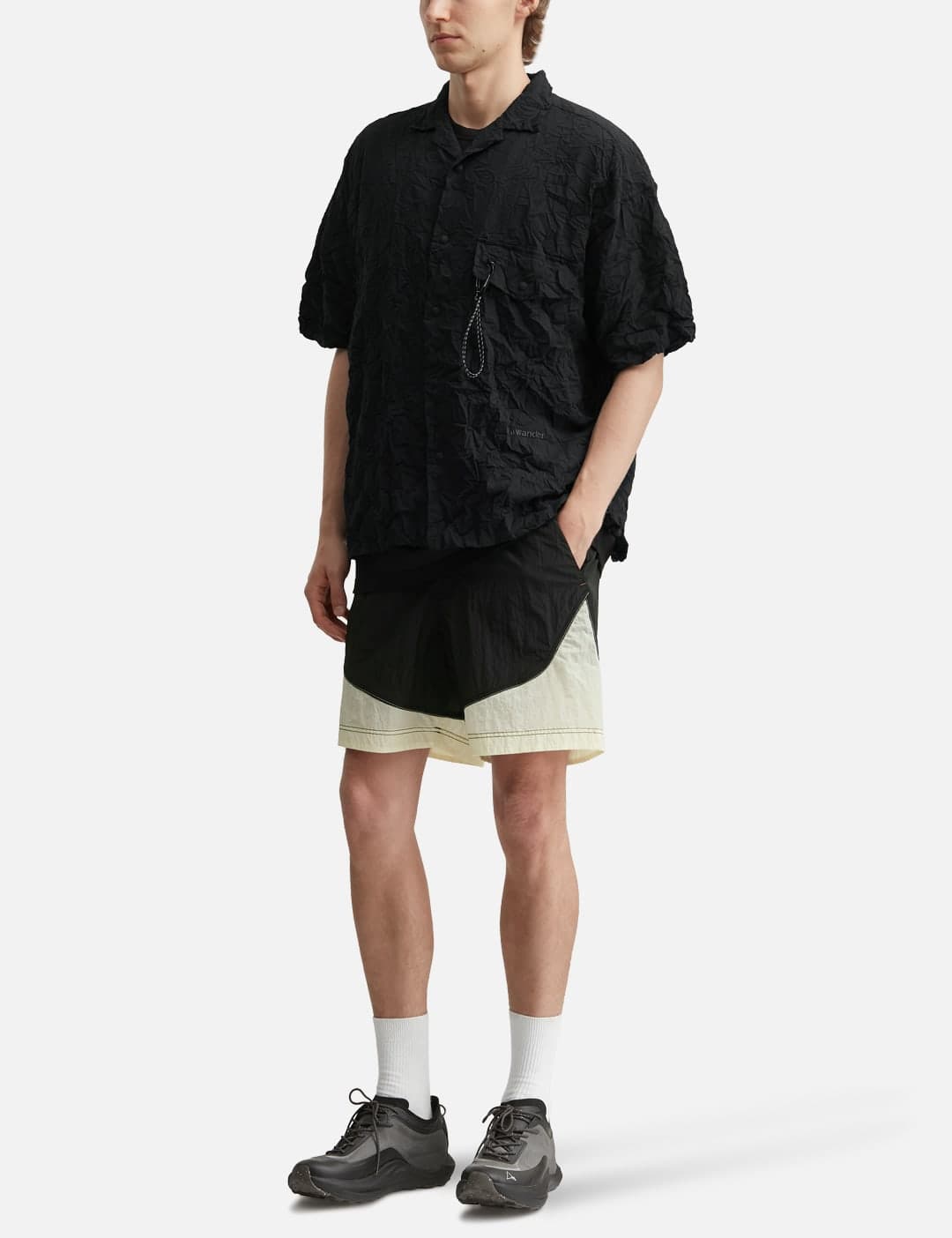 Washer Pleated Open SS Shirt (M) view 4