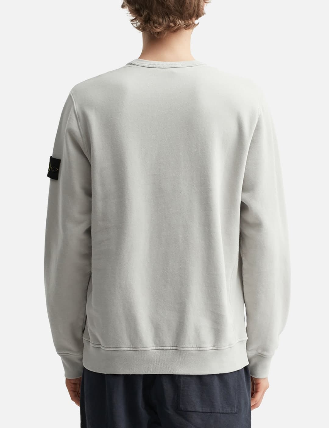 Brushed Organic Cotton Fleece Sweatshirt With Ribbed Inserts view 4