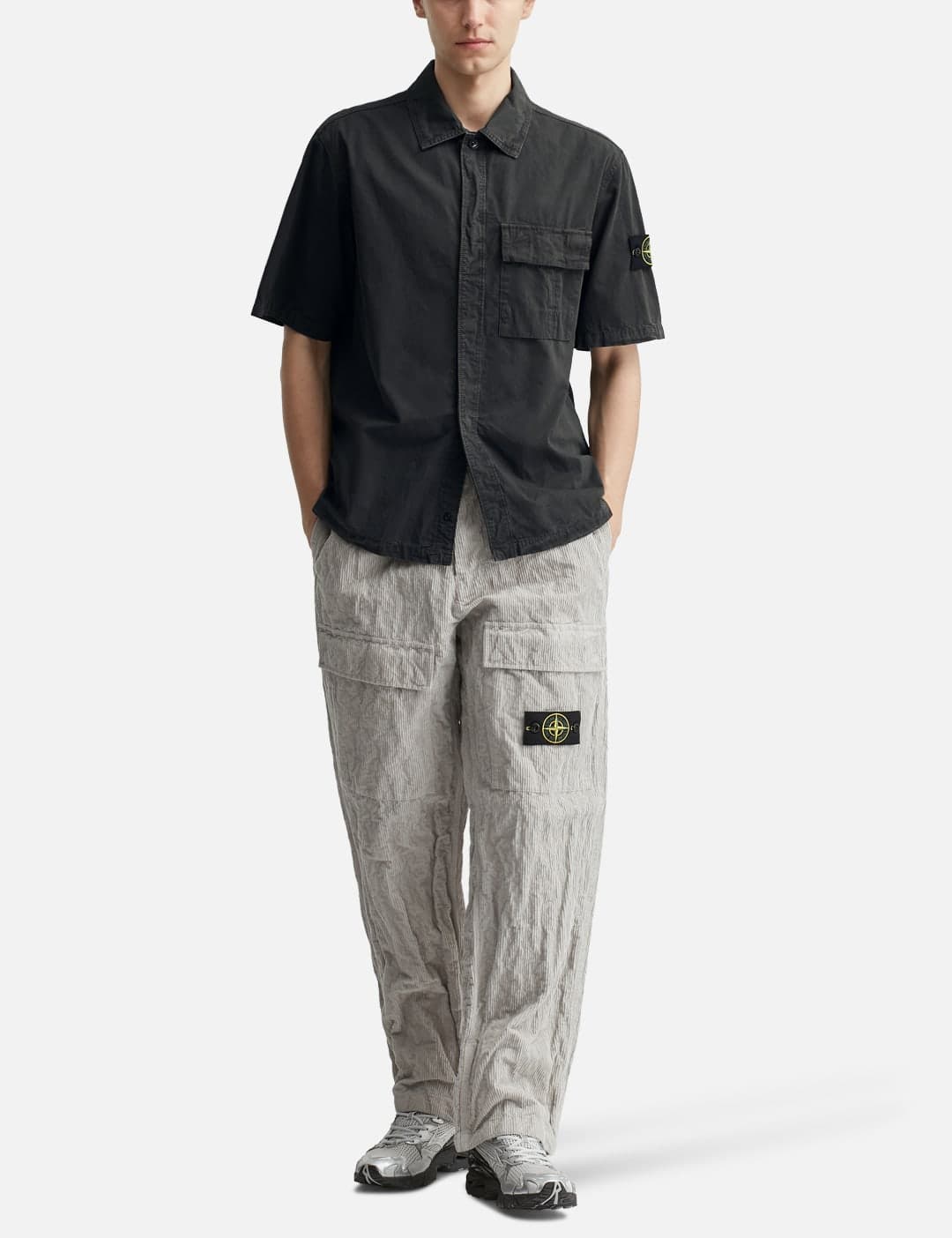 Brushed Organic Cotton Canvas 'Old' Effect Shirt view 5