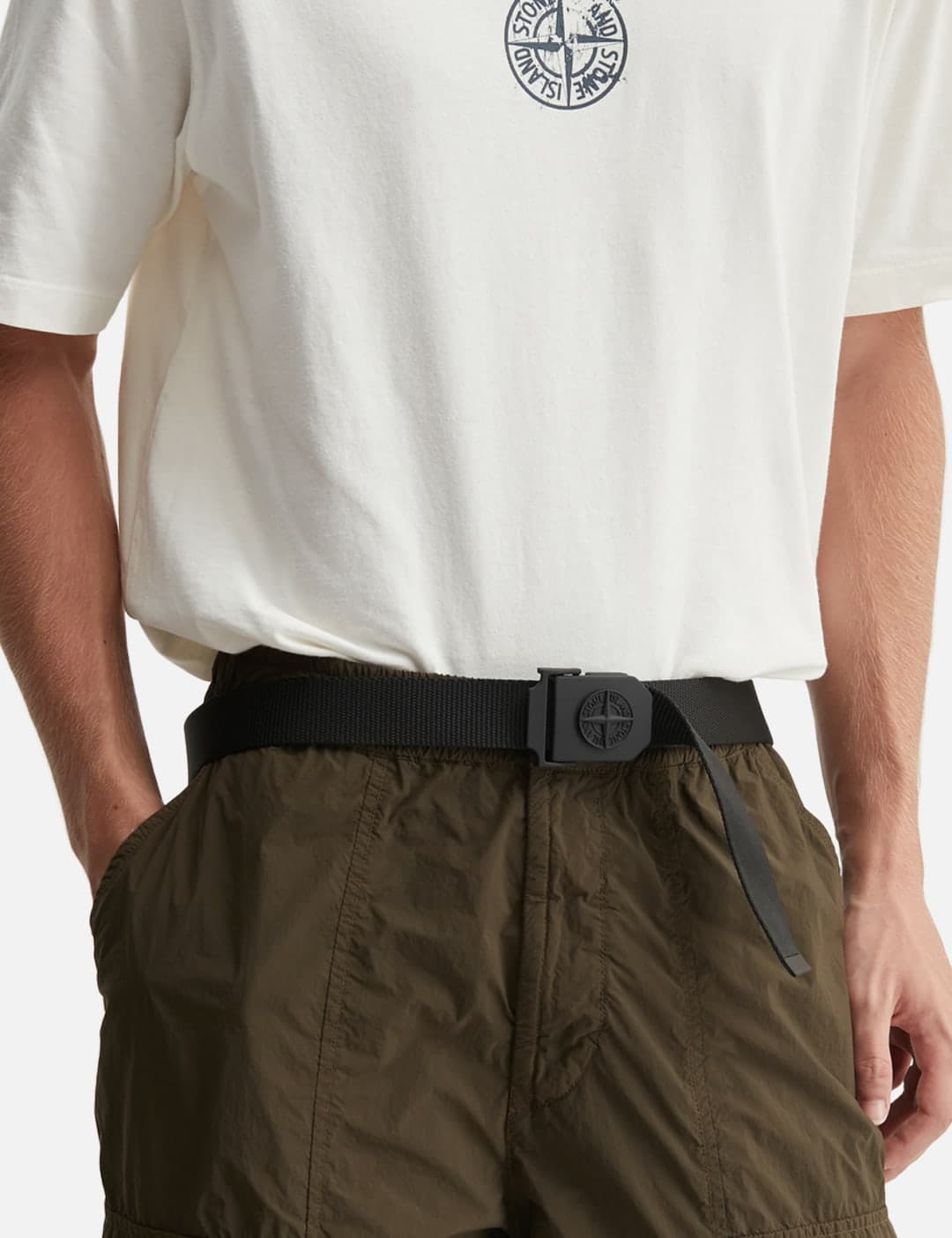 Nylon Tape Belt With Compass Logo Buckle view 4