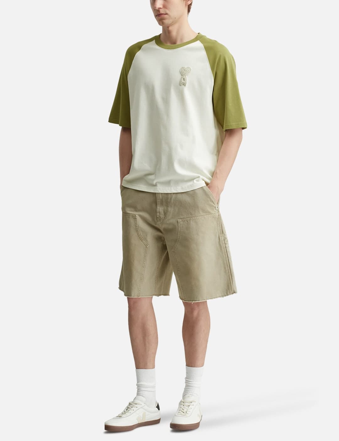 De Coeur Two Tone Thick Cotton Jersey T-Shirt view 5