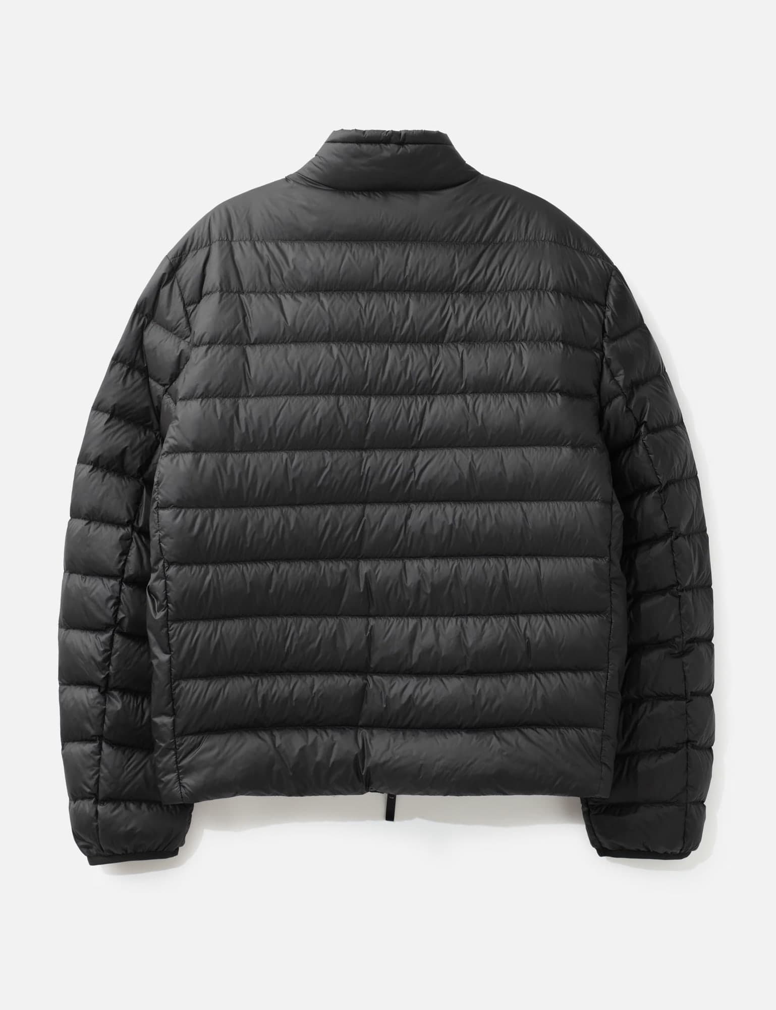 Mackinac Diagonal-Quilted Down Biker Jacket view 2