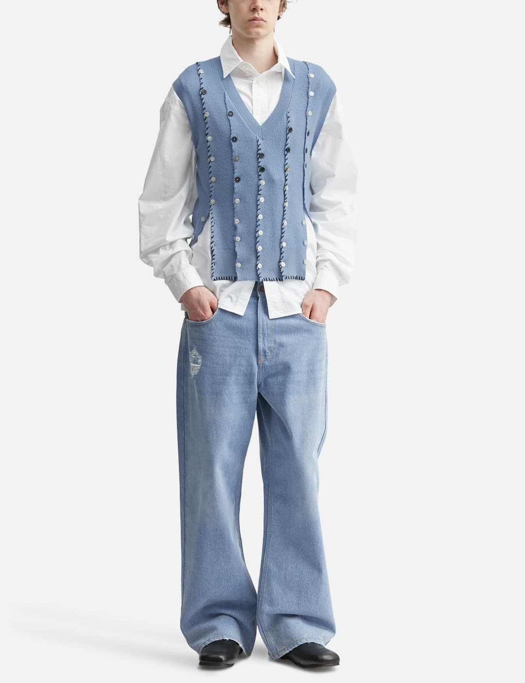 Light Blue Straight Leg Denim view 4
