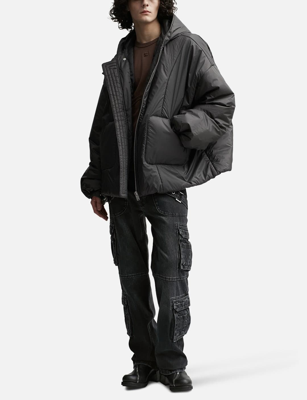 Ultra Fine Nylon Sculptural Puffer Space Grey view 5