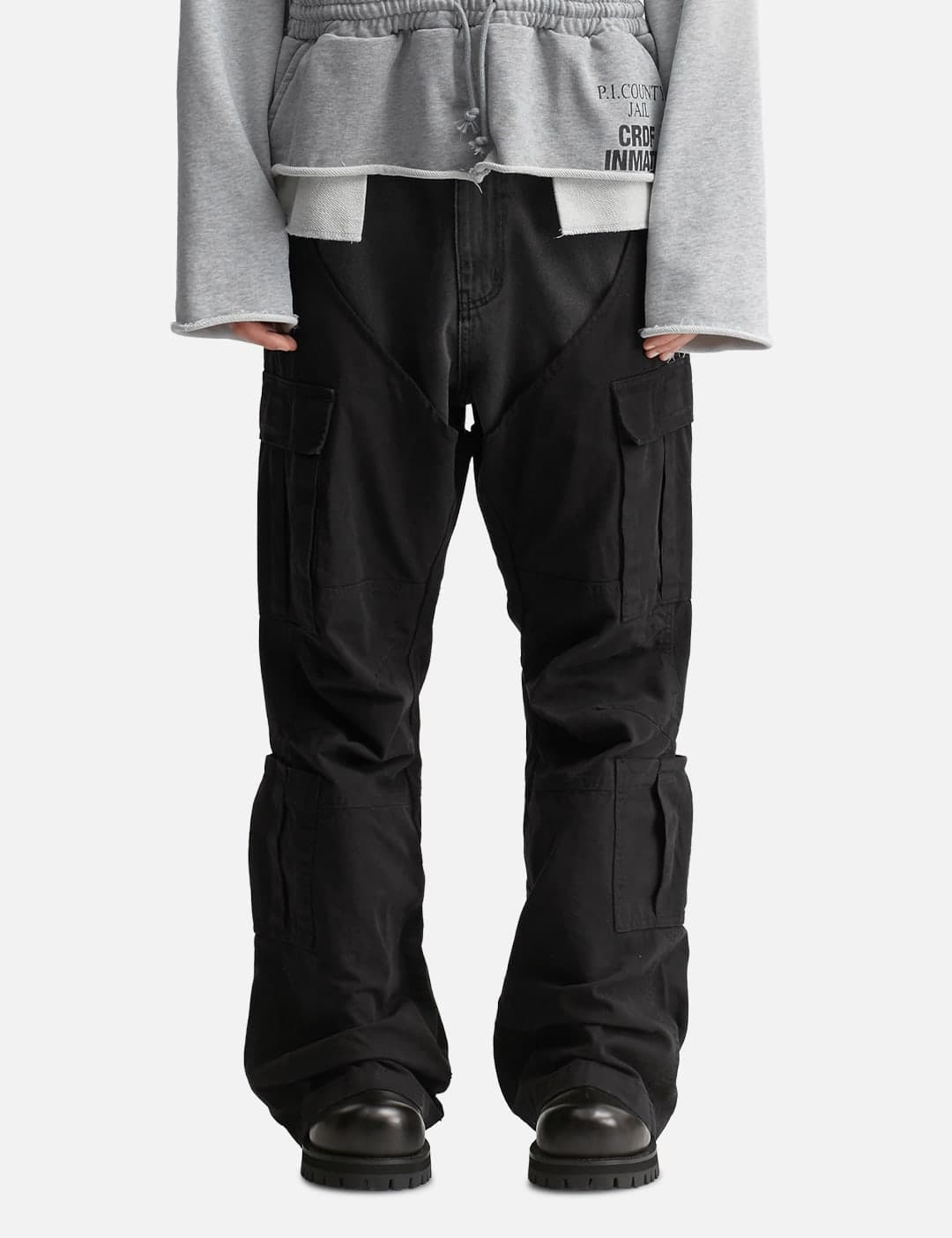 Biker Cargo Denim Pants view 3