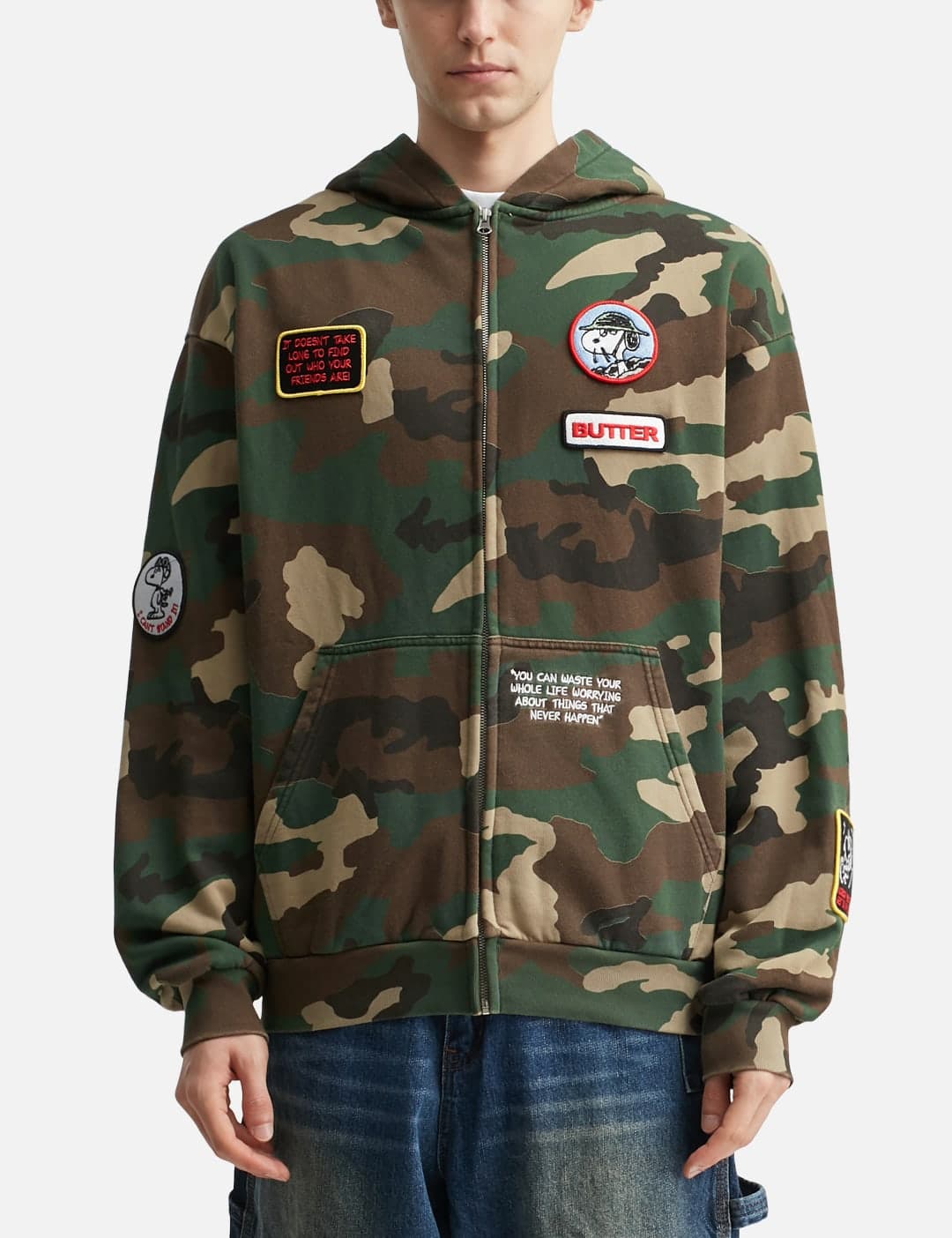 X Peanuts Patches Zip-Thru Hood view 3
