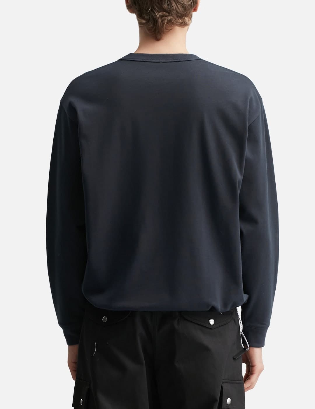 Suvin Compact Jersey Big QOL Tag Long T-Shirt view 3