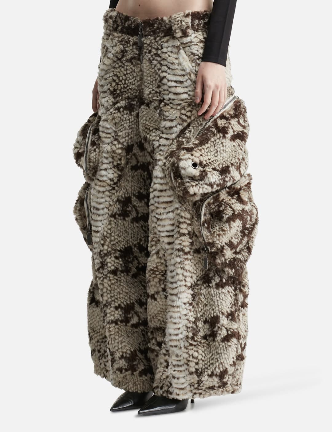 Snakes Pants Faux Fur Pocket Pants view 1
