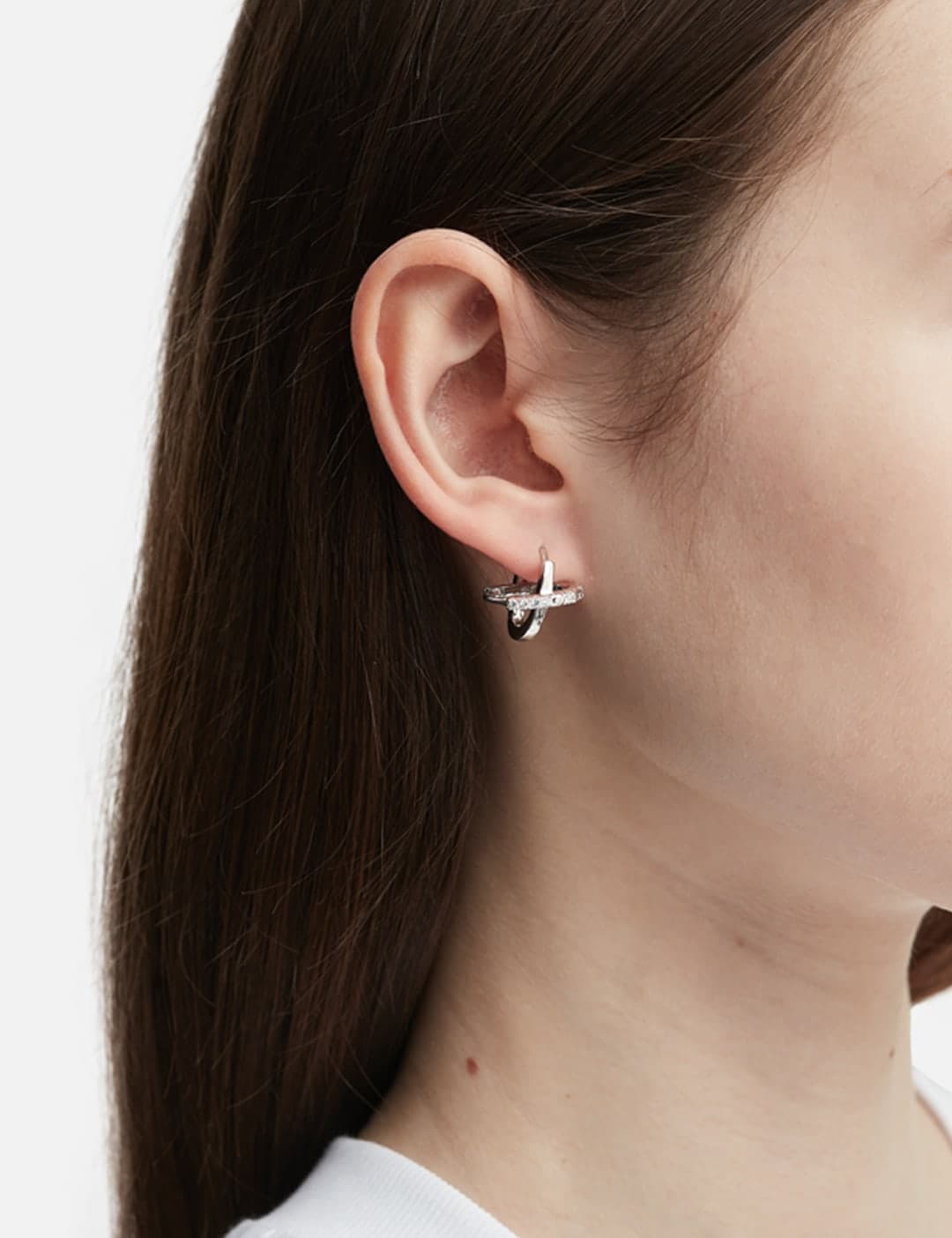 Dual-Hoops Tangled Two-Way Earrings view 4