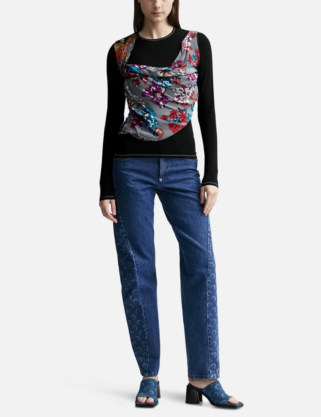 Regenerated Silk Scarves Draped Top view 4