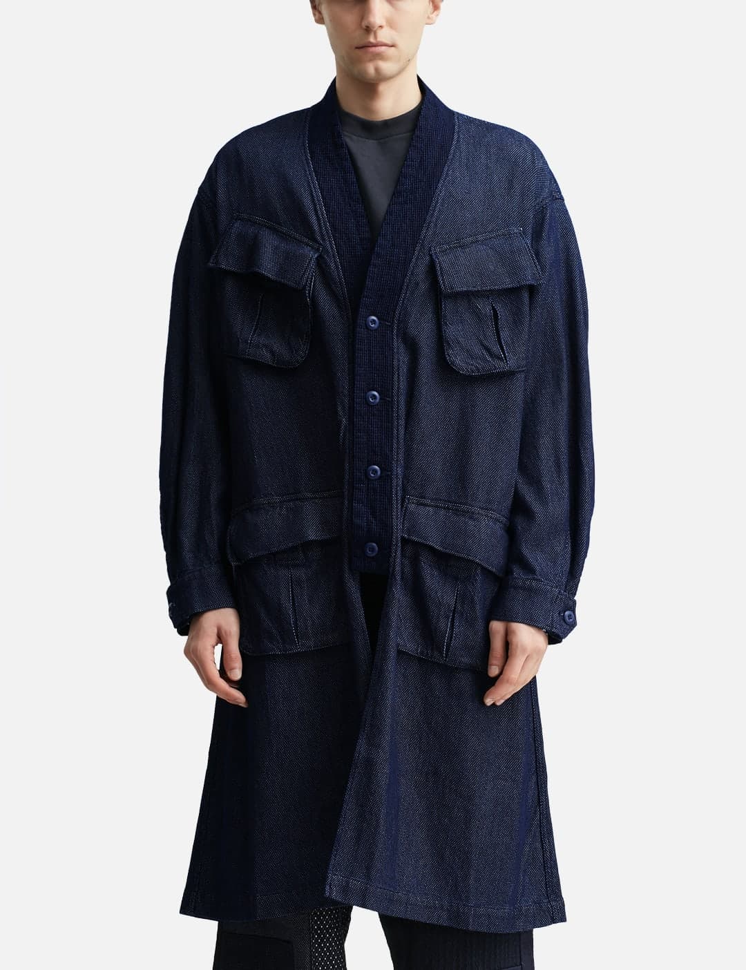Haori Jungle Long Jacket Rinse view 3