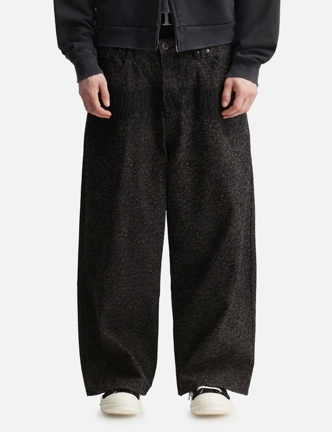 "Bruce" Leopard Baggy Denims view 3